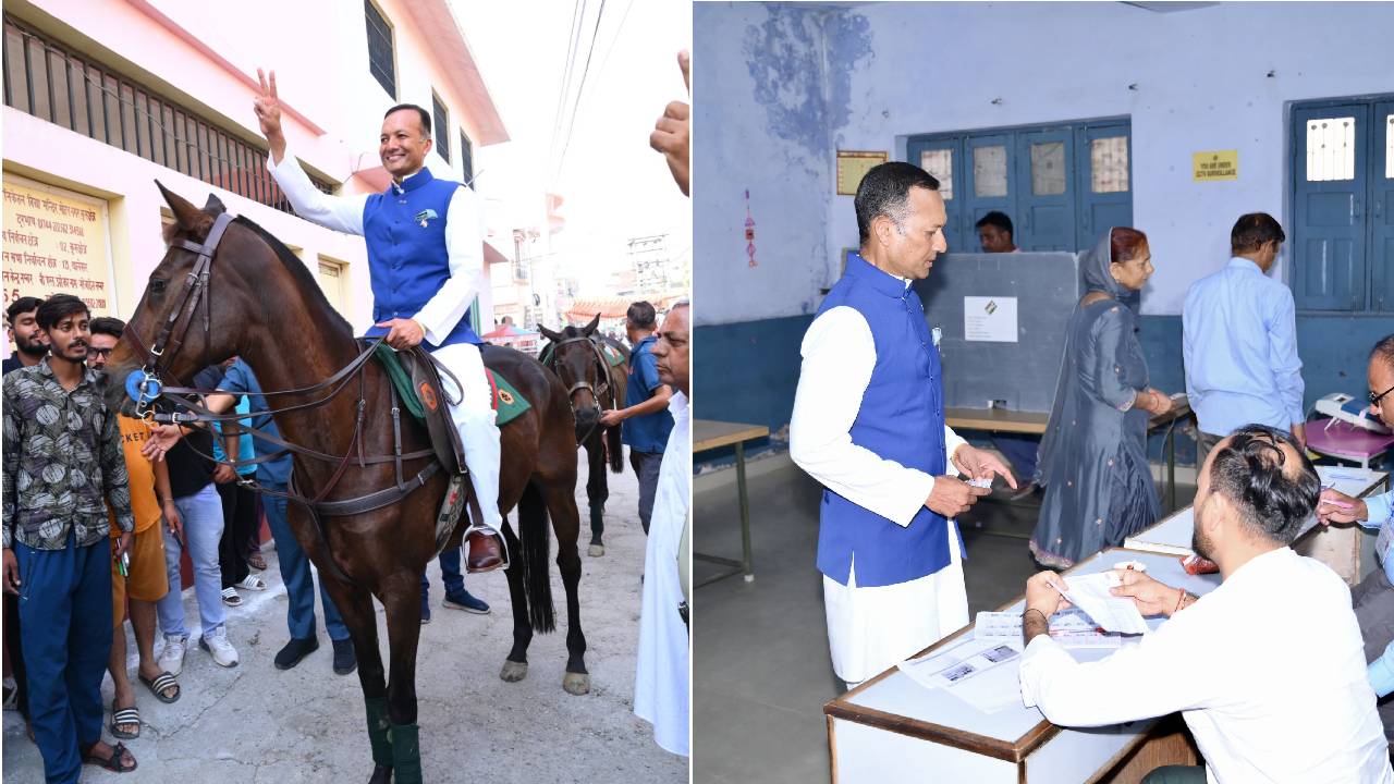 Haryana Elections 2024: గుర్రంపై వెళ్లి ఓటు వేసిన బీజేపీ నేత.. ఎందుకంటే? Haryana Elections 2024: గుర్రంపై వెళ్లి ఓటు వేసిన బీజేపీ నేత.. ఎందుకంటే?