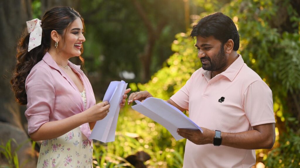 Nidhhi Agerwal shares working still from The Raja Saab movie