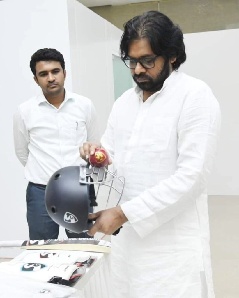 Pawan Kalyan Inspected Sports equipment in Pithapuram Photos goes Viral 