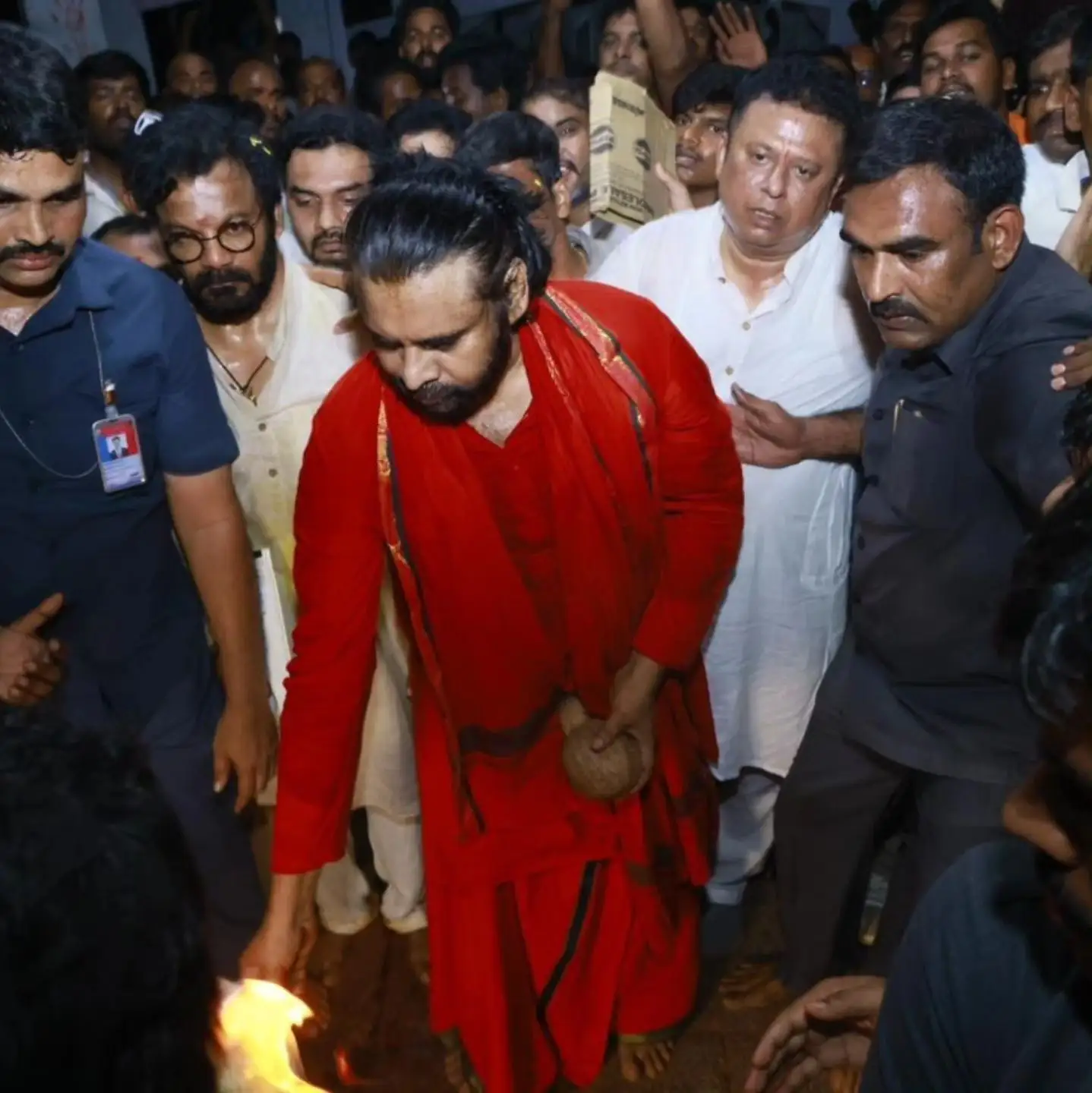 Pawan Kalyan Went to Tirumala by Walk Photos goes Viral