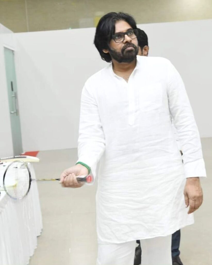 Pawan Kalyan Inspected Sports equipment in Pithapuram Photos goes Viral 