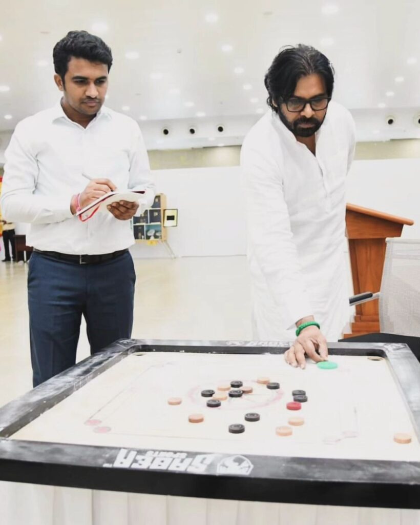 Pawan Kalyan Inspected Sports equipment in Pithapuram Photos goes Viral 