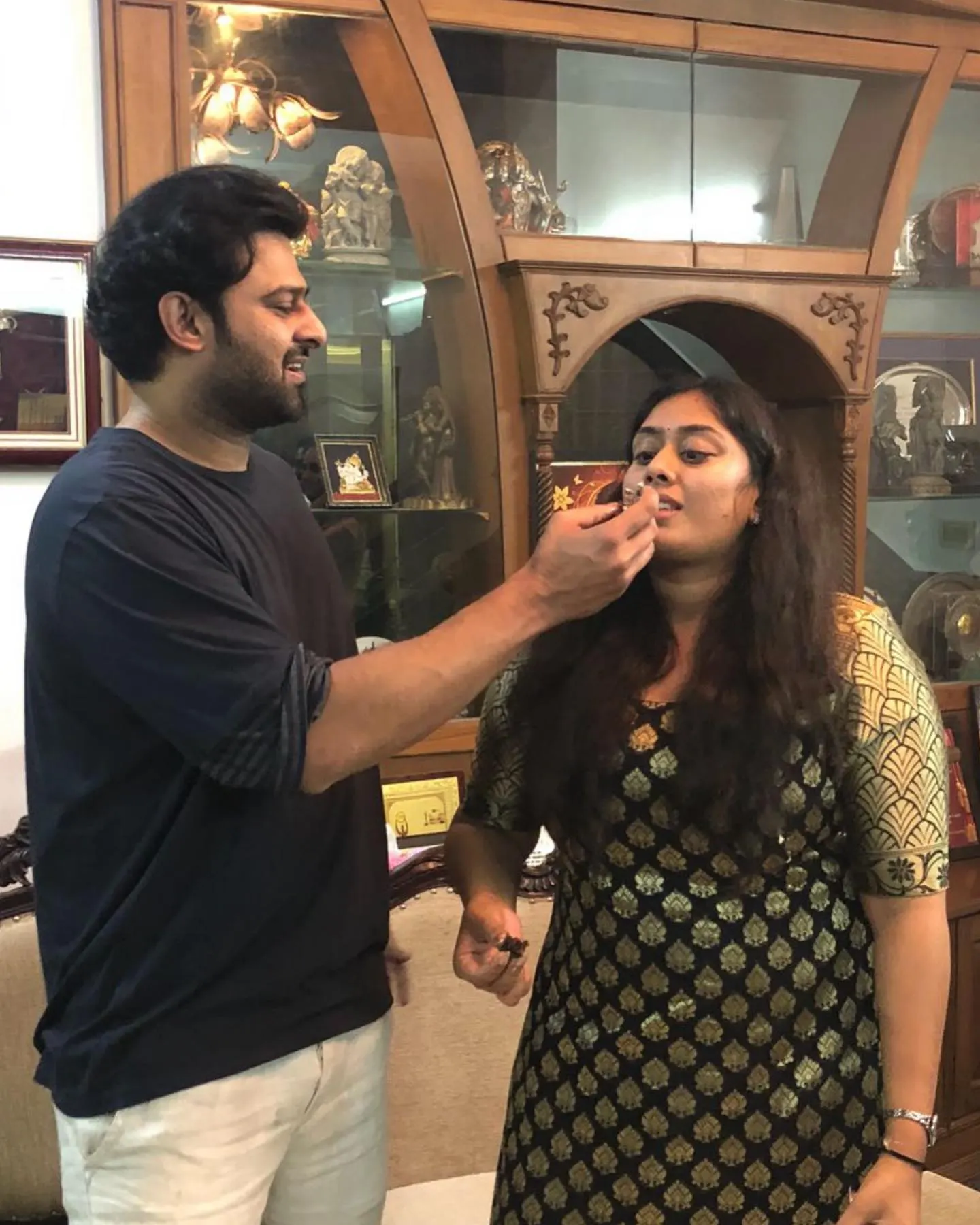 Prabhas Sister Praseedha Shares Photos with his Brother