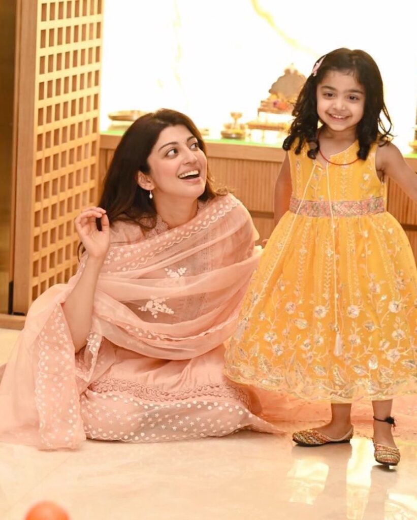 Pranita Subhash Shares Cute Photos with Her Daughter and Son  