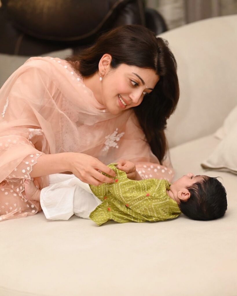 Pranita Subhash Shares Cute Photos with Her Daughter and Son  