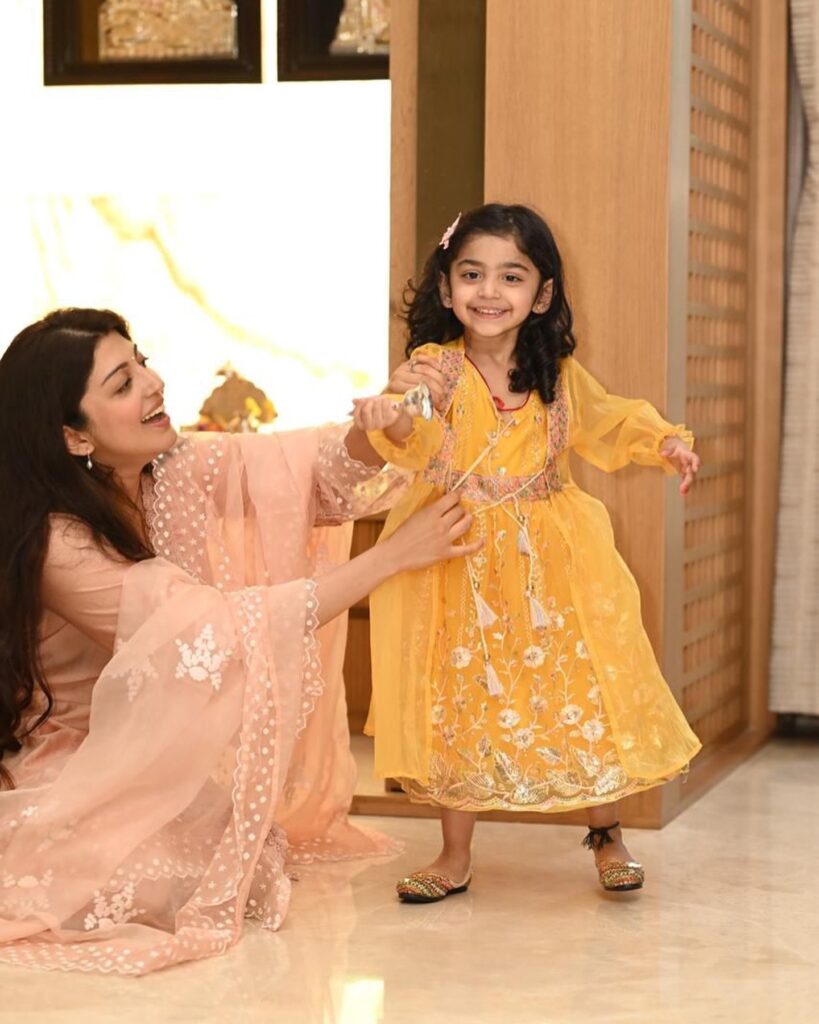 Pranita Subhash Shares Cute Photos with Her Daughter and Son  