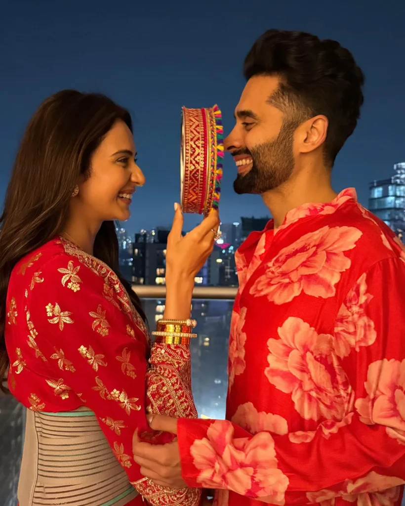 Rakul Preet Singh Celebrates Karva Chauth with her Husband Jackky Bhagnani Photos goes Viral 