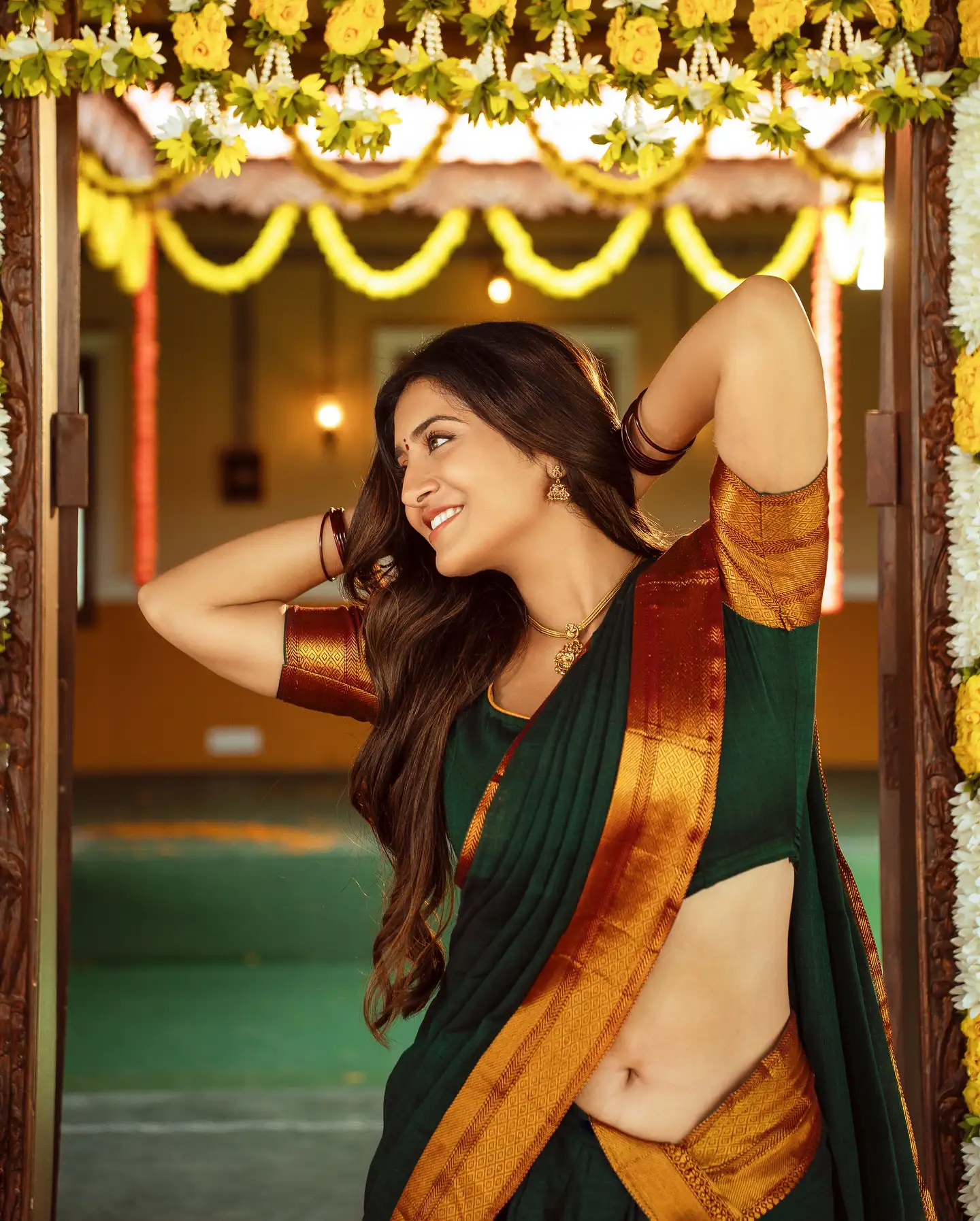 Rashi Singh Shining Looks in Half Saree