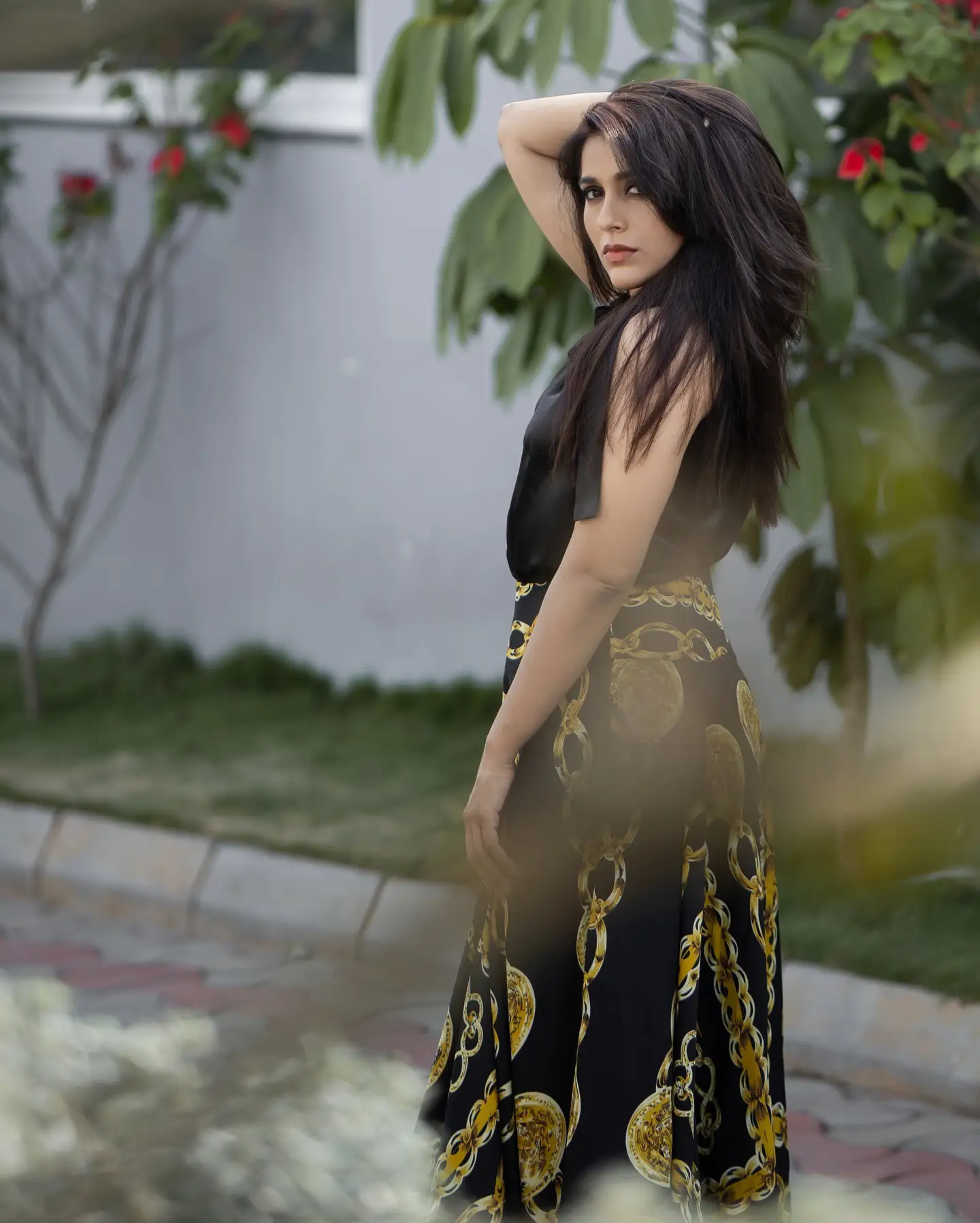 Rashmi Gautam Smashing Looks in Black Dress