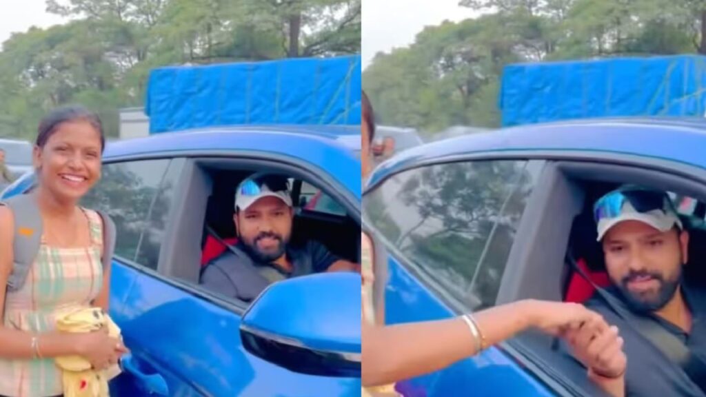 Rohit Sharma stops car on busy road, wishes female fan on her birthday