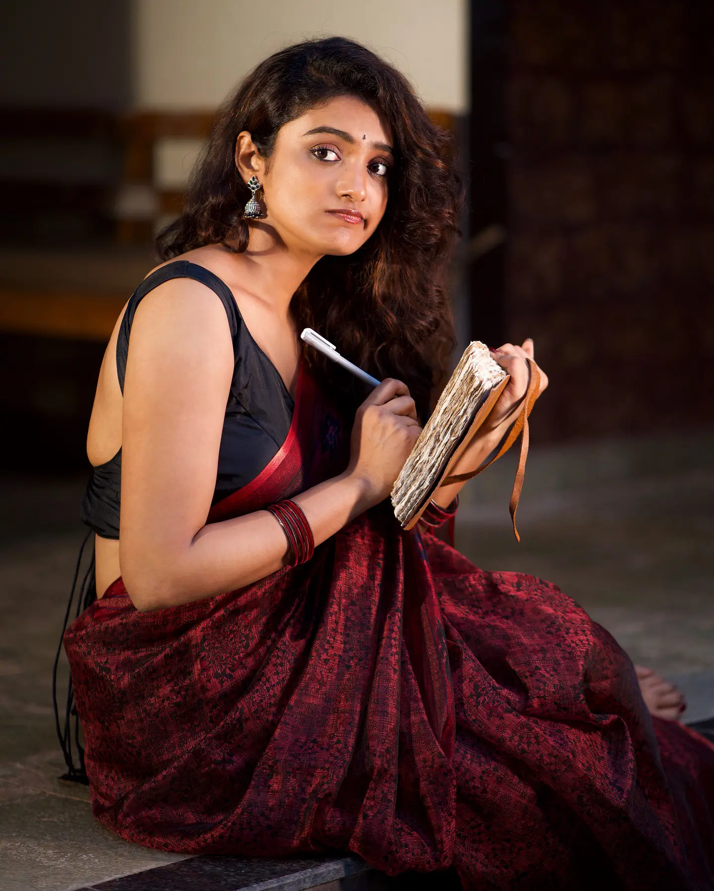 Roopa Koduvayur Cute Photos in Saree