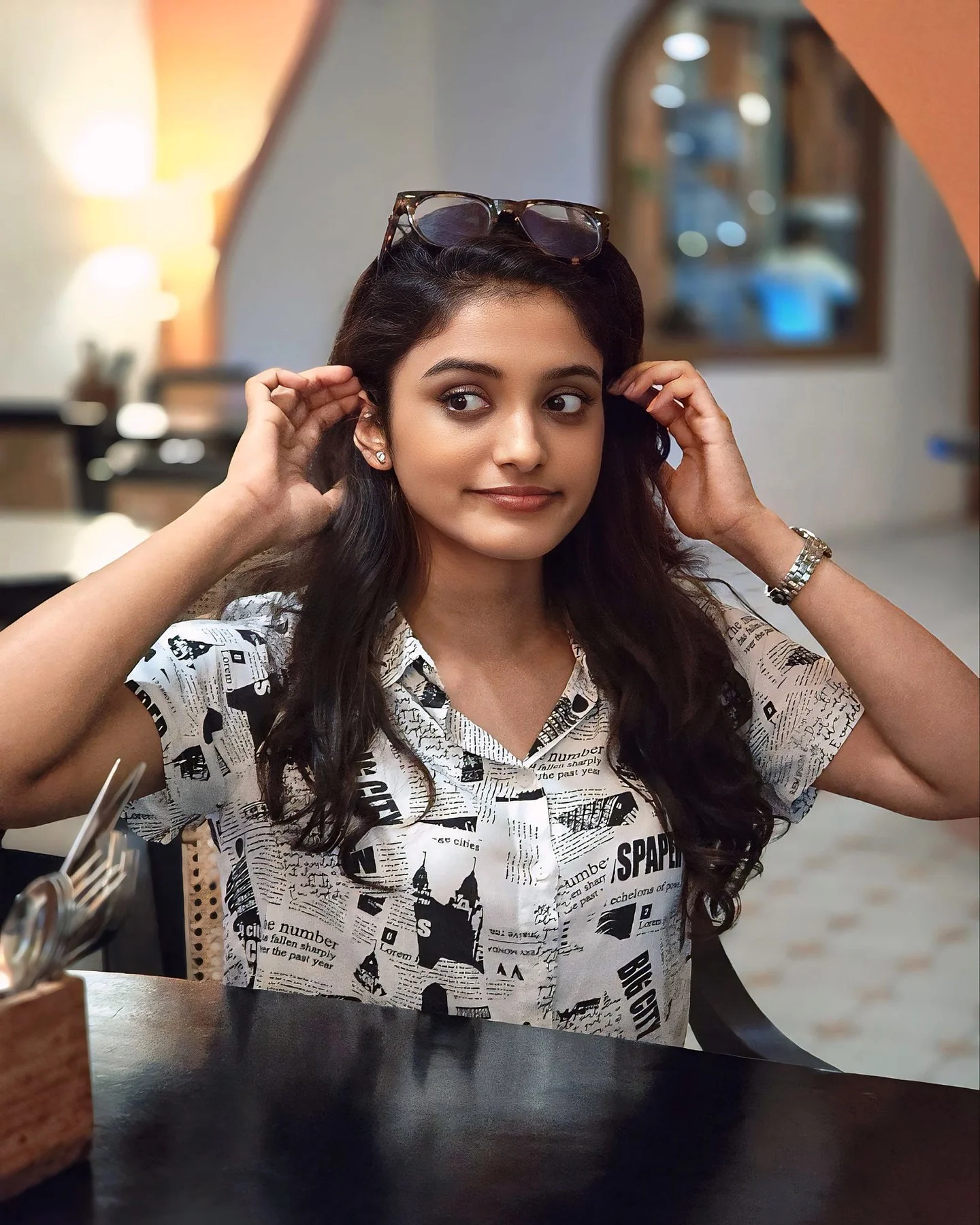 Roopa Koduvayur Cute Looks from Restaurant
