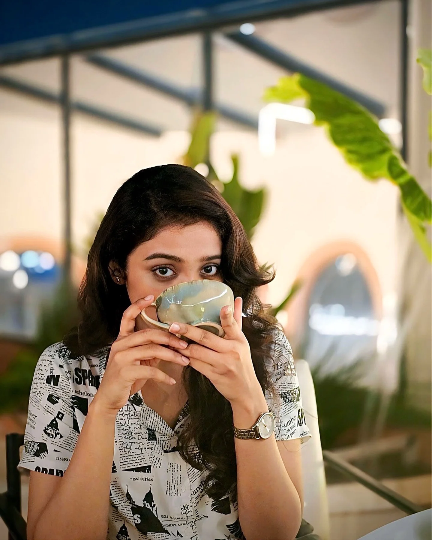 Roopa Koduvayur Cute Looks from Restaurant