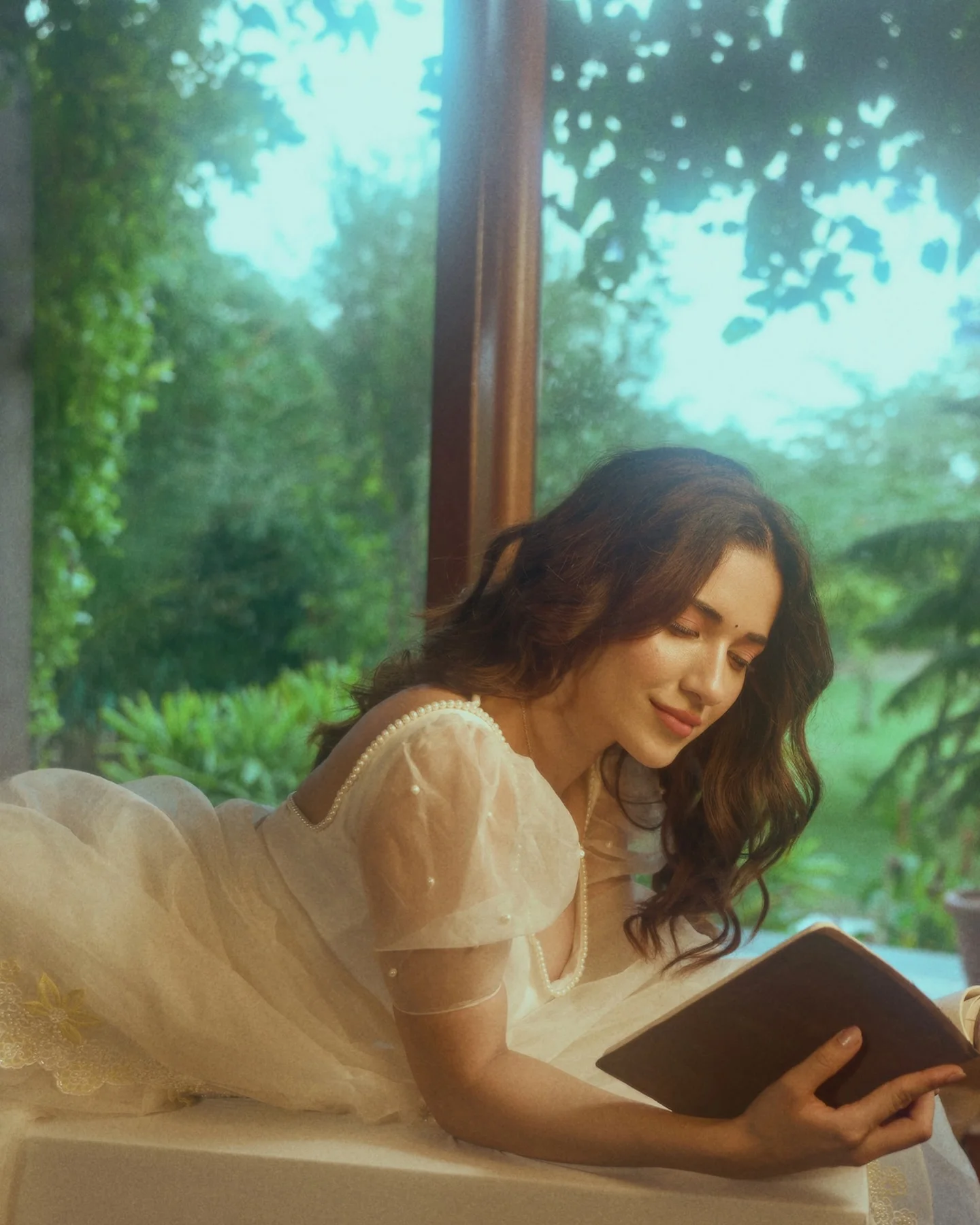 Ruhani Sharma Relaxing with Book