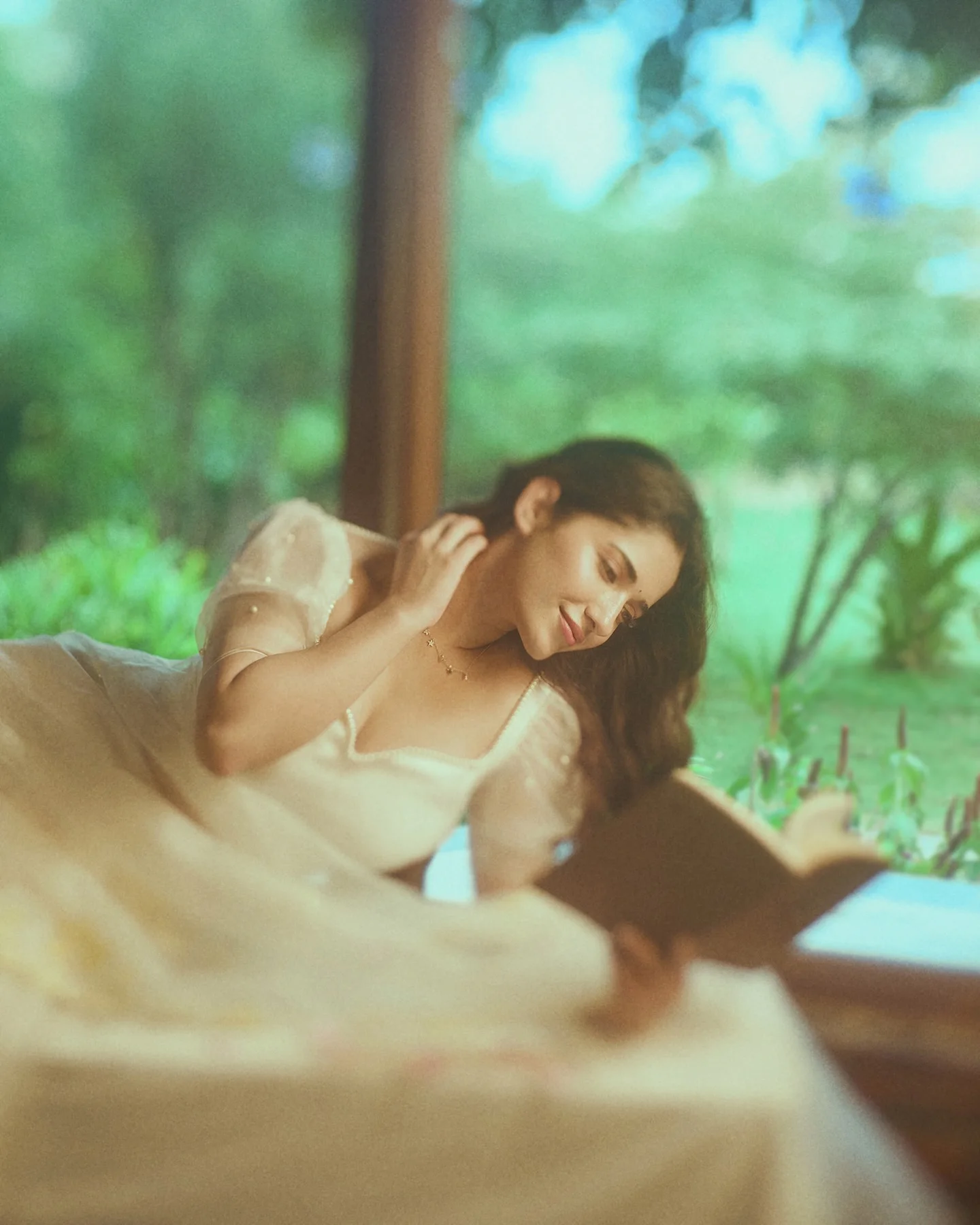 Ruhani Sharma Relaxing with Book