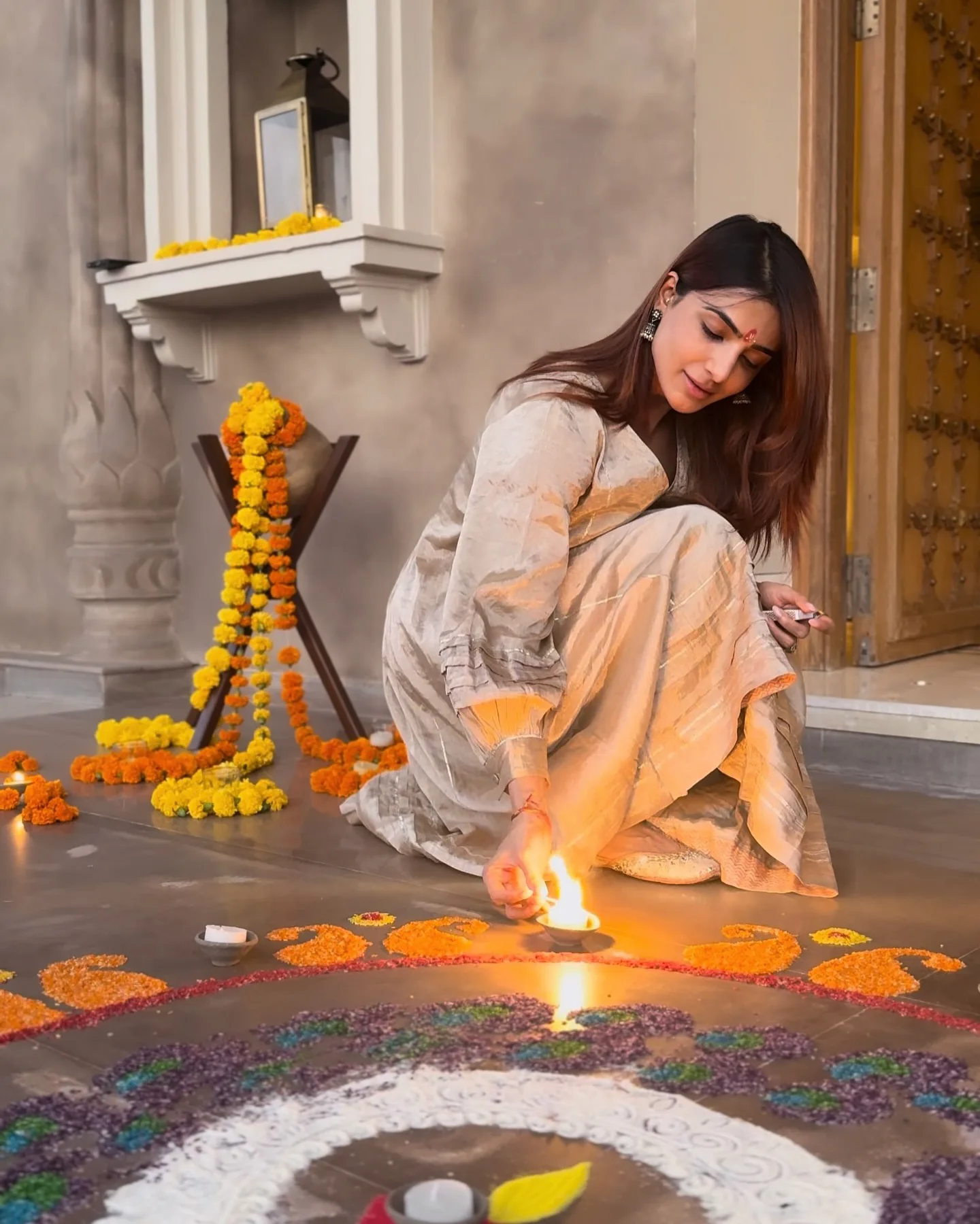 Samantha Diwali Celebrations in Rajasthan