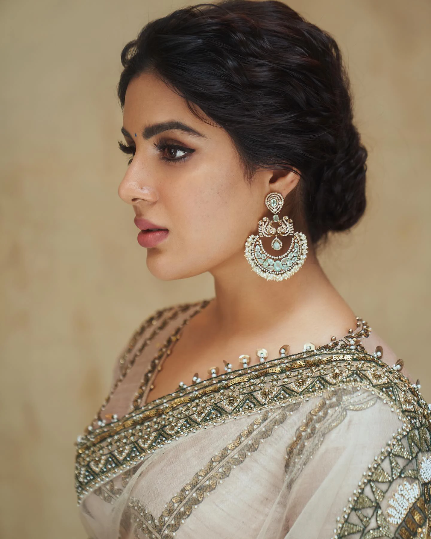 Samyuktha Stunning Looks in Saree