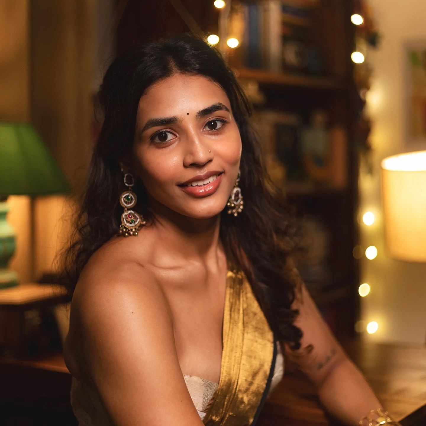 Sapthami Gowda Stunning Looks in Saree