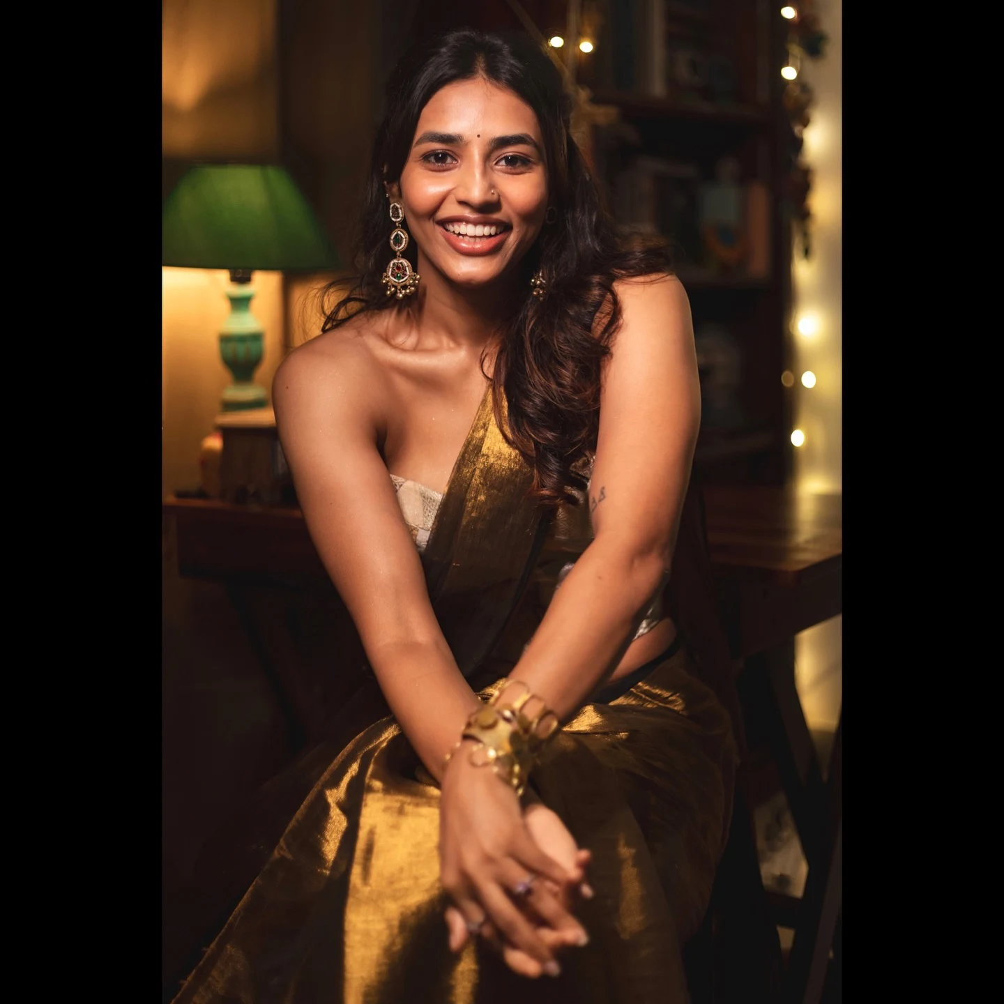 Sapthami Gowda Stunning Looks in Saree