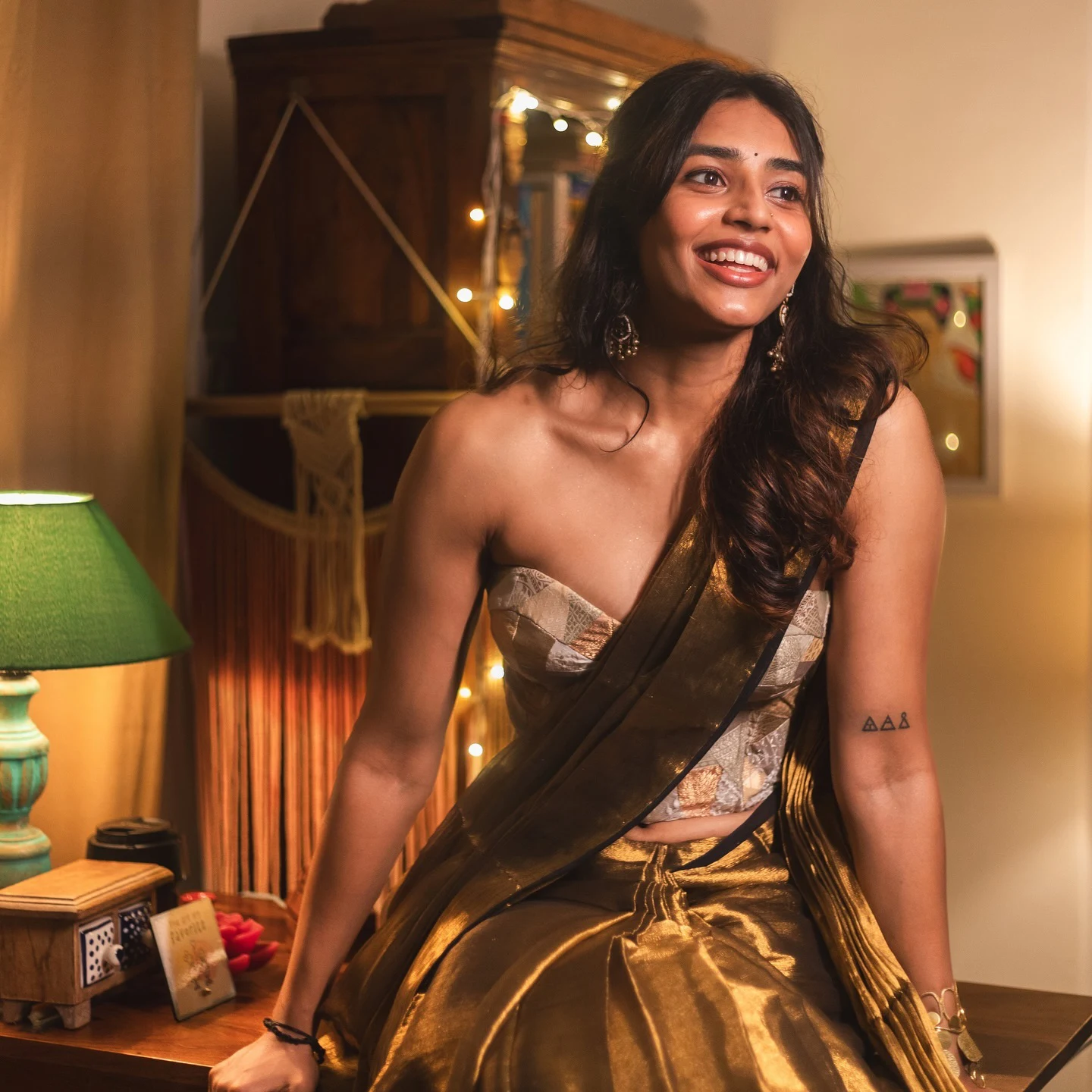 Sapthami Gowda Stunning Looks in Saree