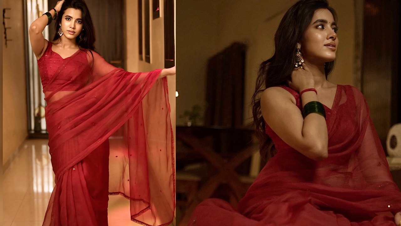 Shivani Nagaram : దీపావళి స్పెషల్.. ఎరుపు చీరలో మెరిపిస్తున్న శివాని..