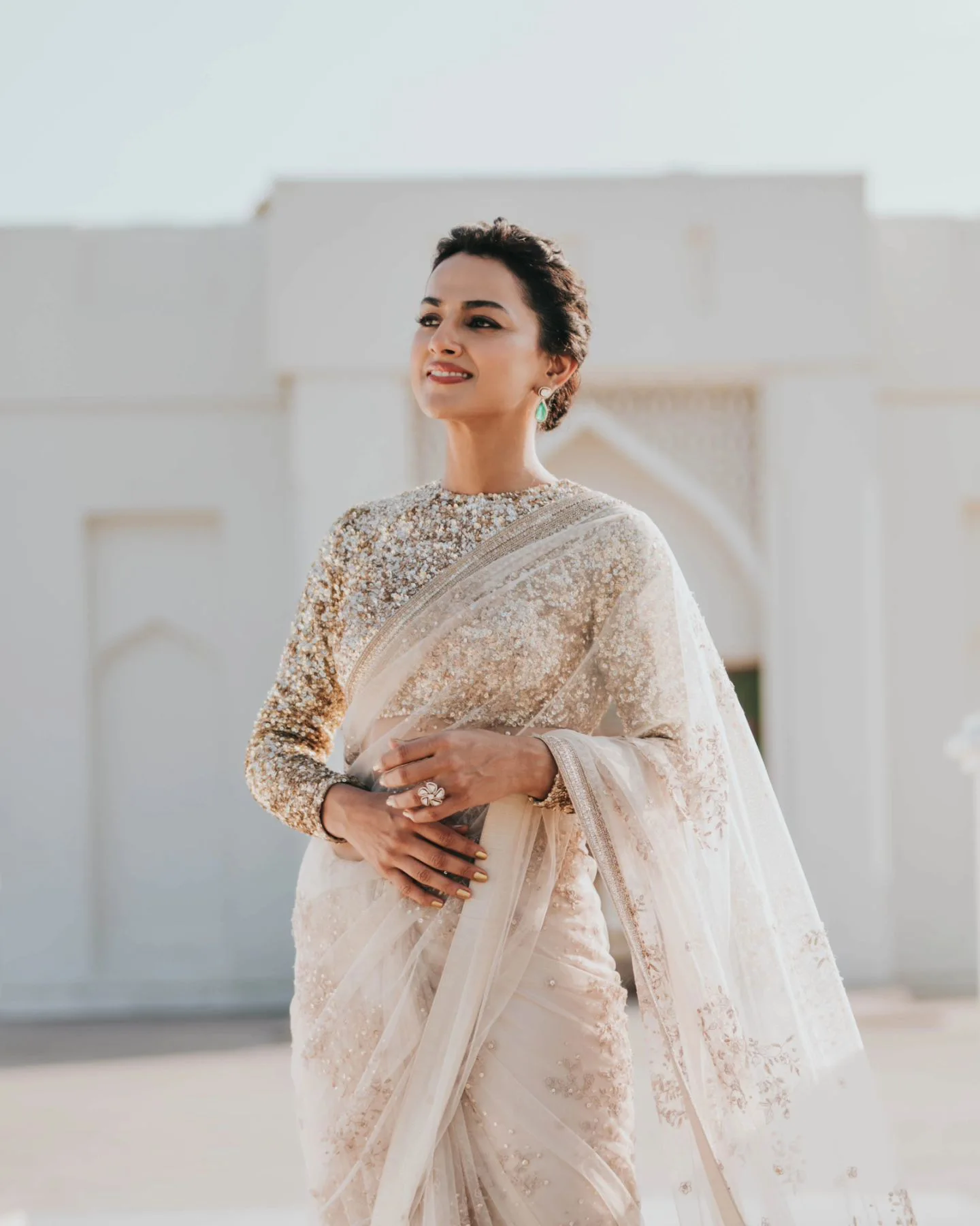 Shraddha Srinath Shines in Saree for Diwali