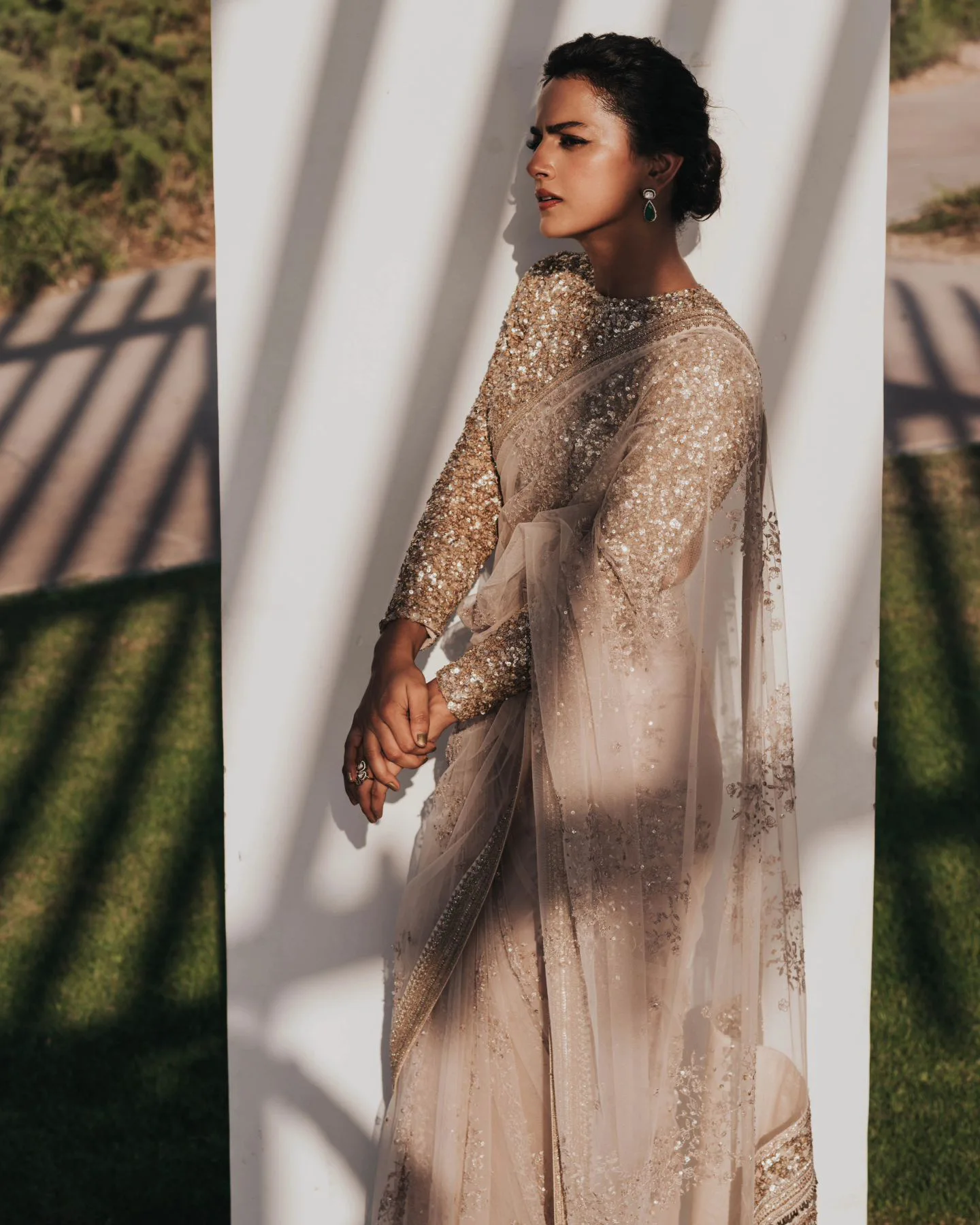 Shraddha Srinath Shines in Saree for Diwali