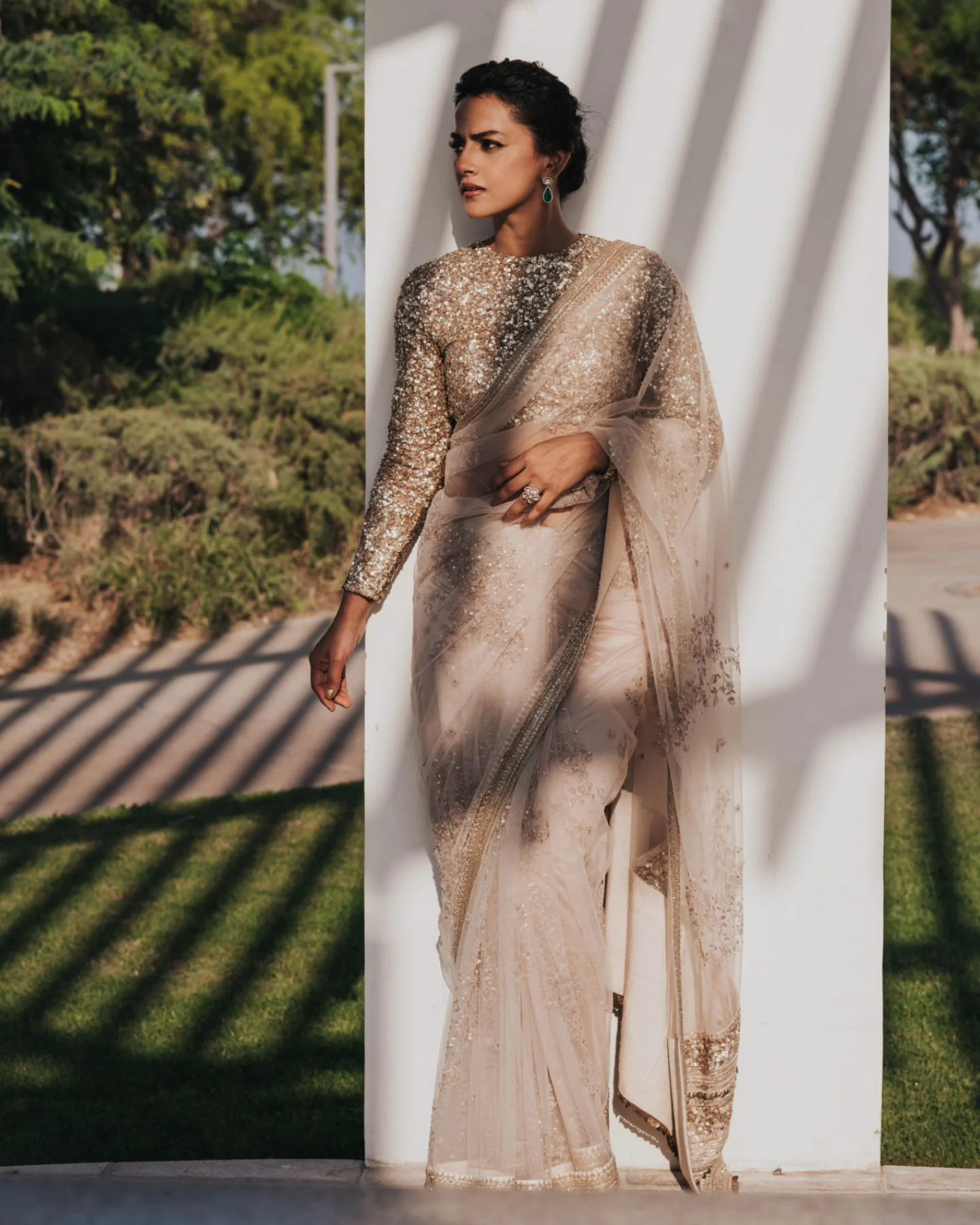 Shraddha Srinath Shines in Saree for Diwali