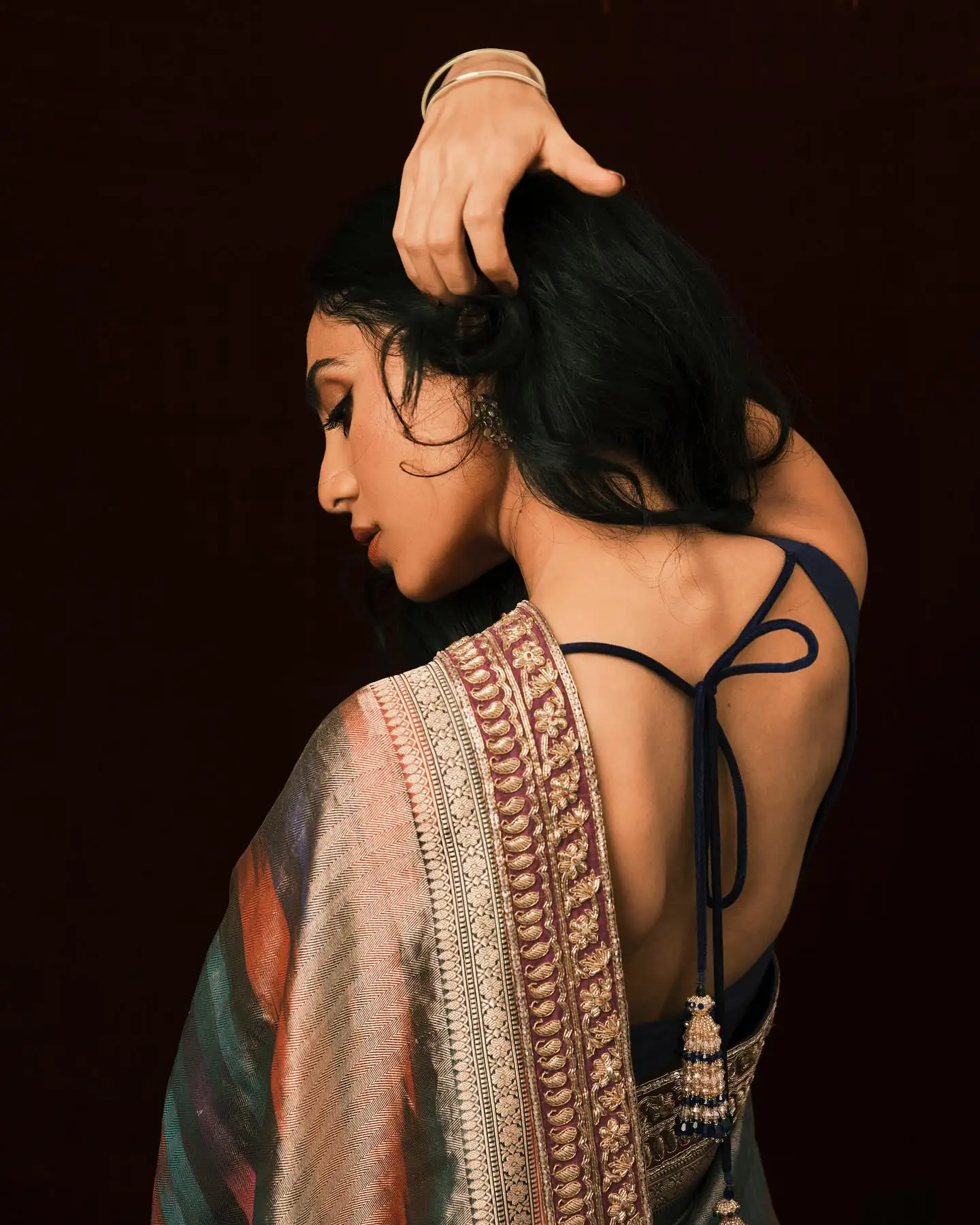 Sobhita Dhulipala Stunning Looks in Saree after Starting Wedding Works