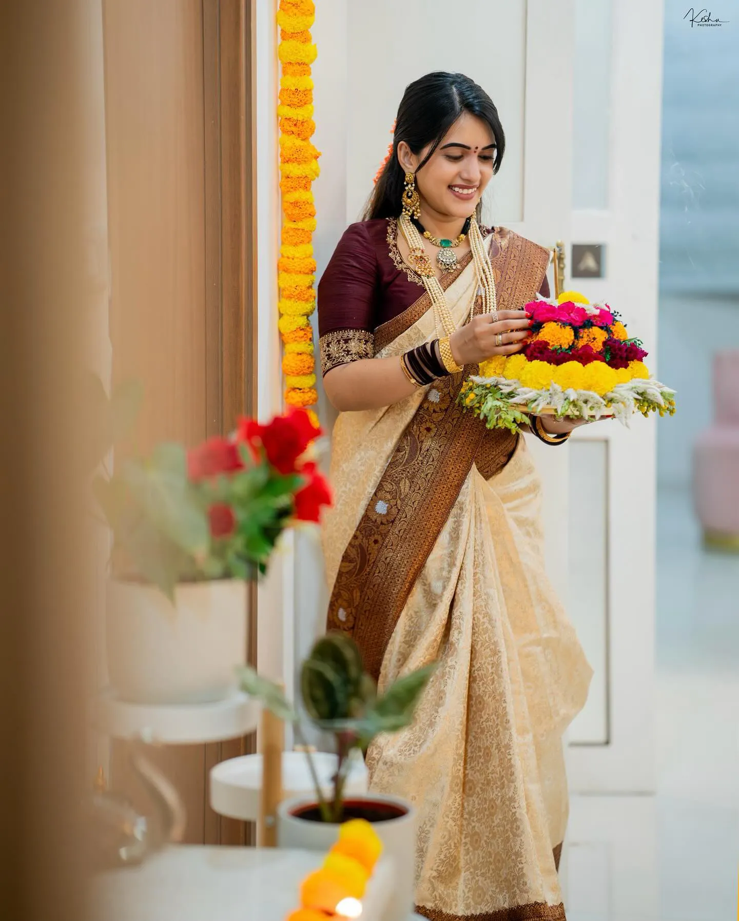 Sravanthi Chokarapu Bathukamma Festival Special Photos
