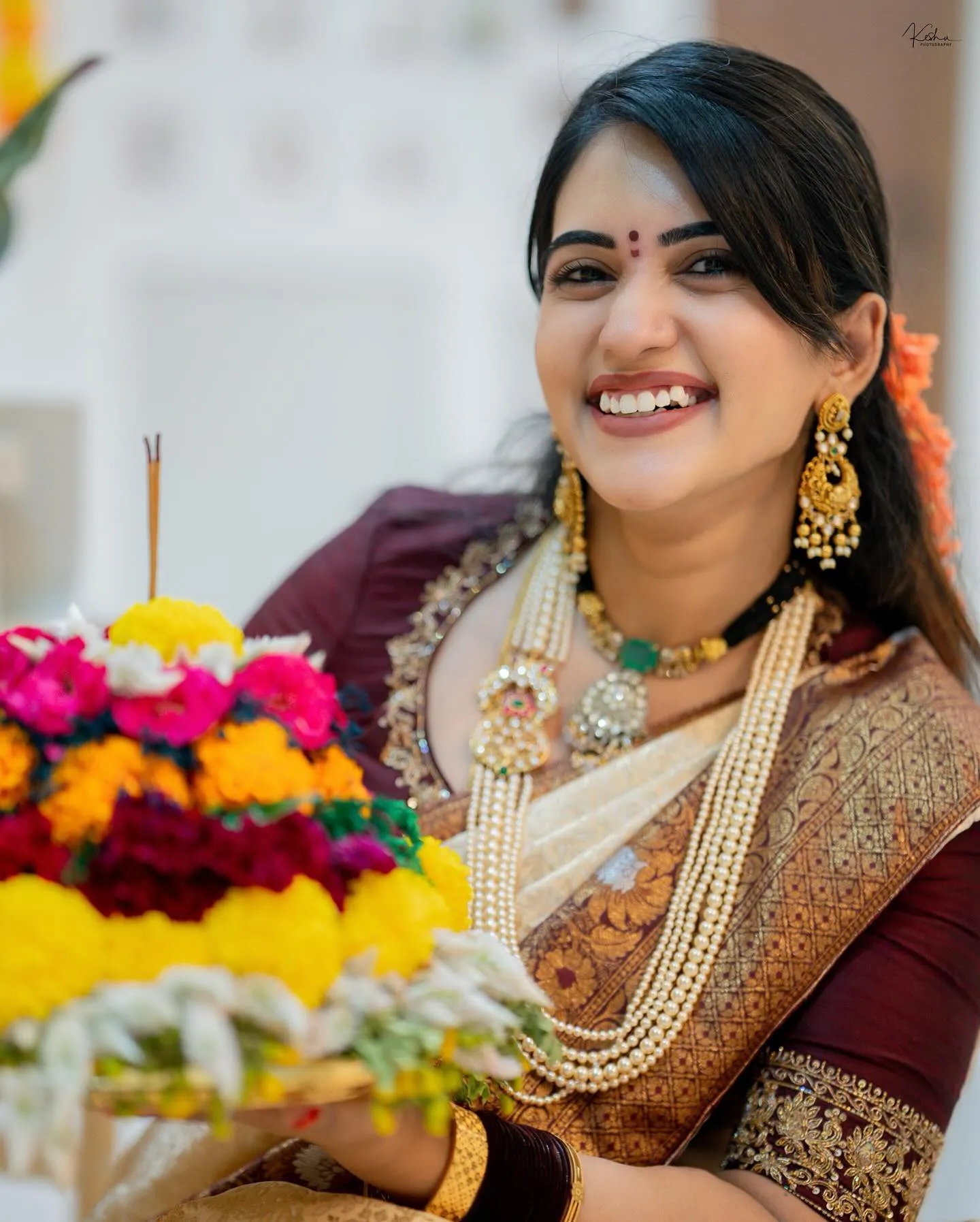 Sravanthi Chokarapu Bathukamma Festival Special Photos