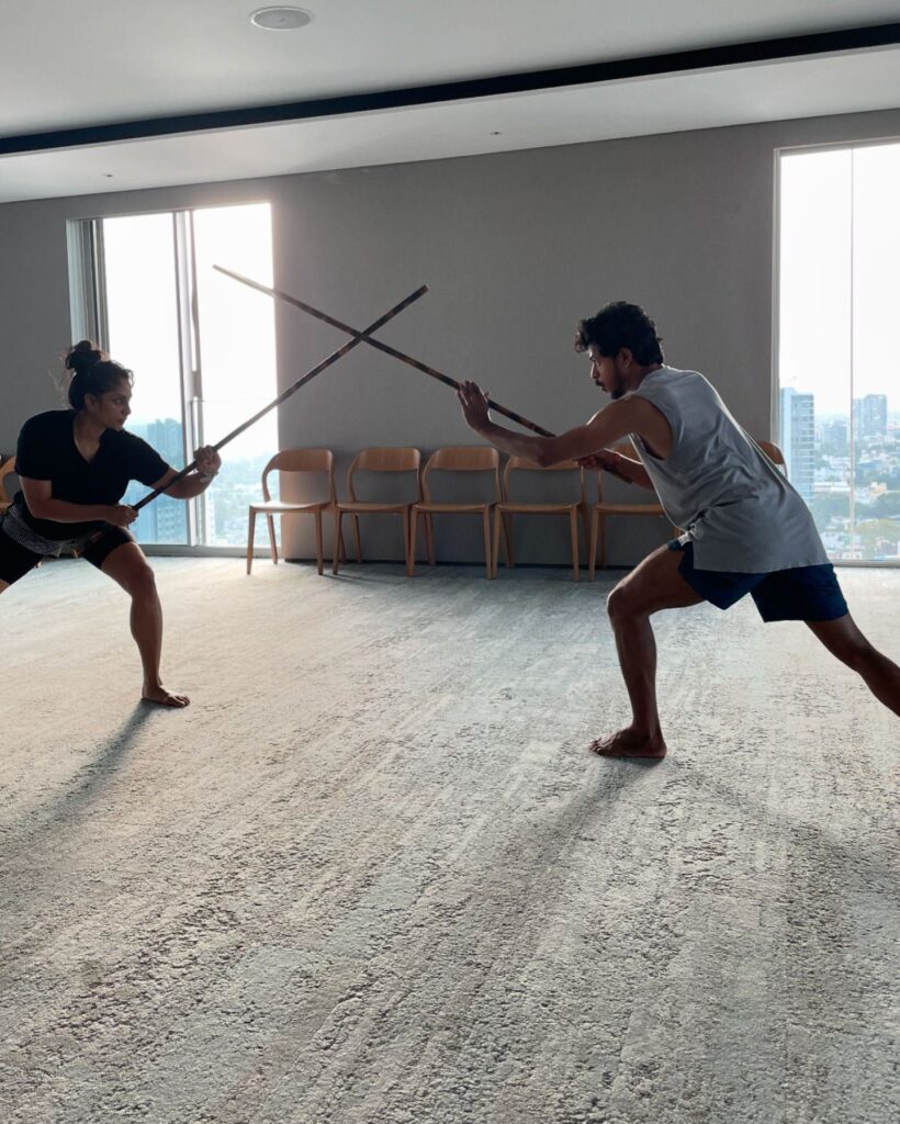 Sriya Reddy Learning Kalari Payattu Photos goes Viral 