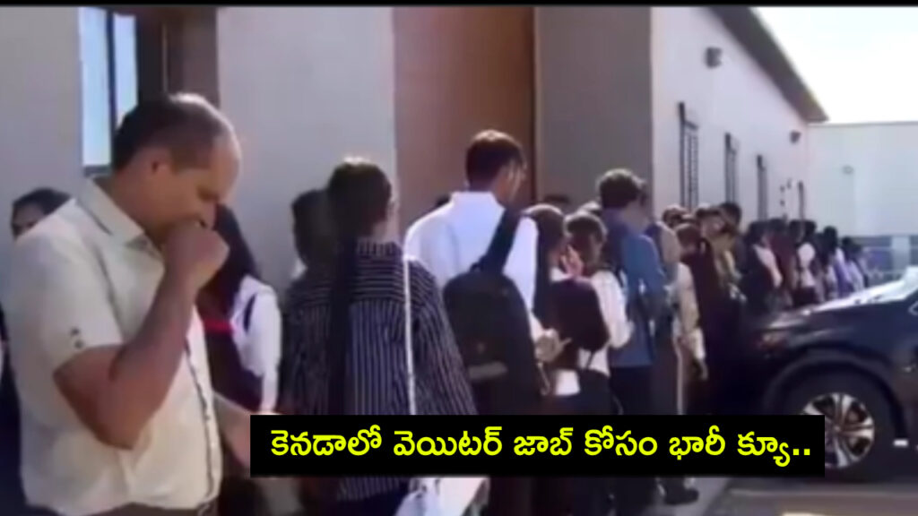 Thousands of Indian Students in Canada Line Up For Waiter Job