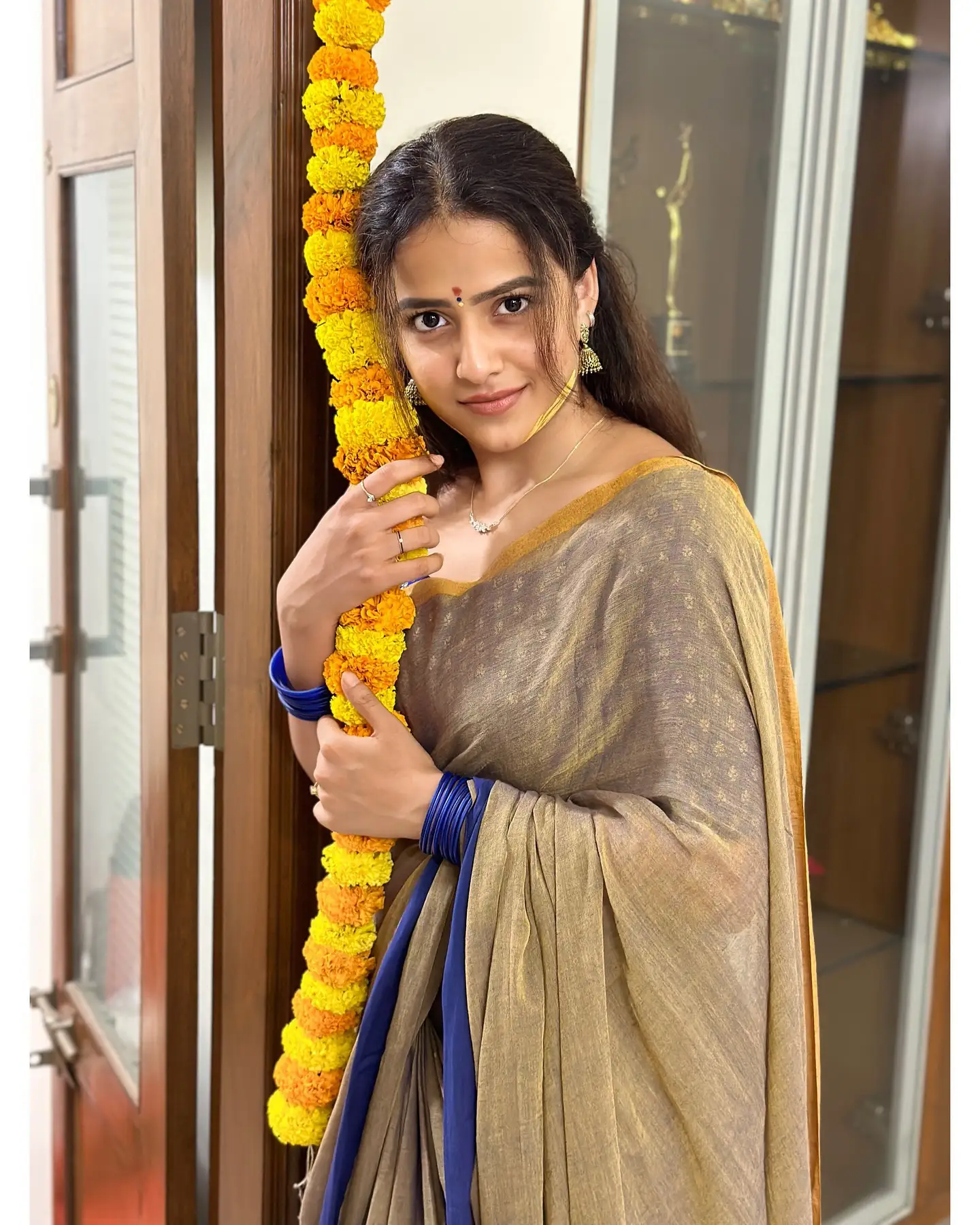 Vaishnavi Chaitanya Awesome Looks in Saree for Diwali