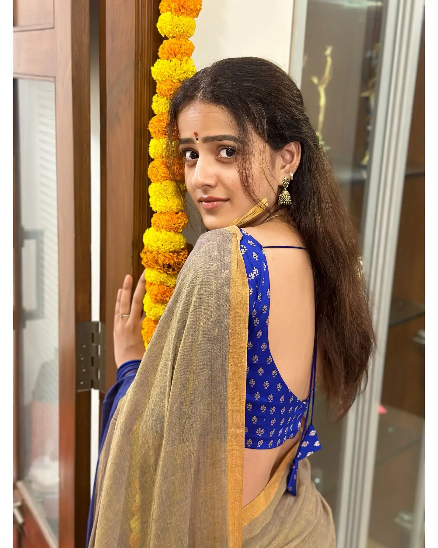 Vaishnavi Chaitanya Awesome Looks in Saree for Diwali