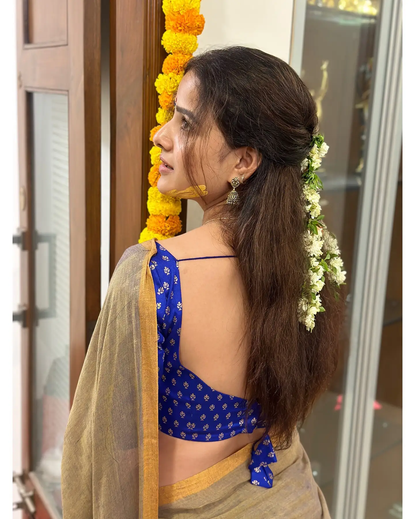 Vaishnavi Chaitanya Awesome Looks in Saree for Diwali