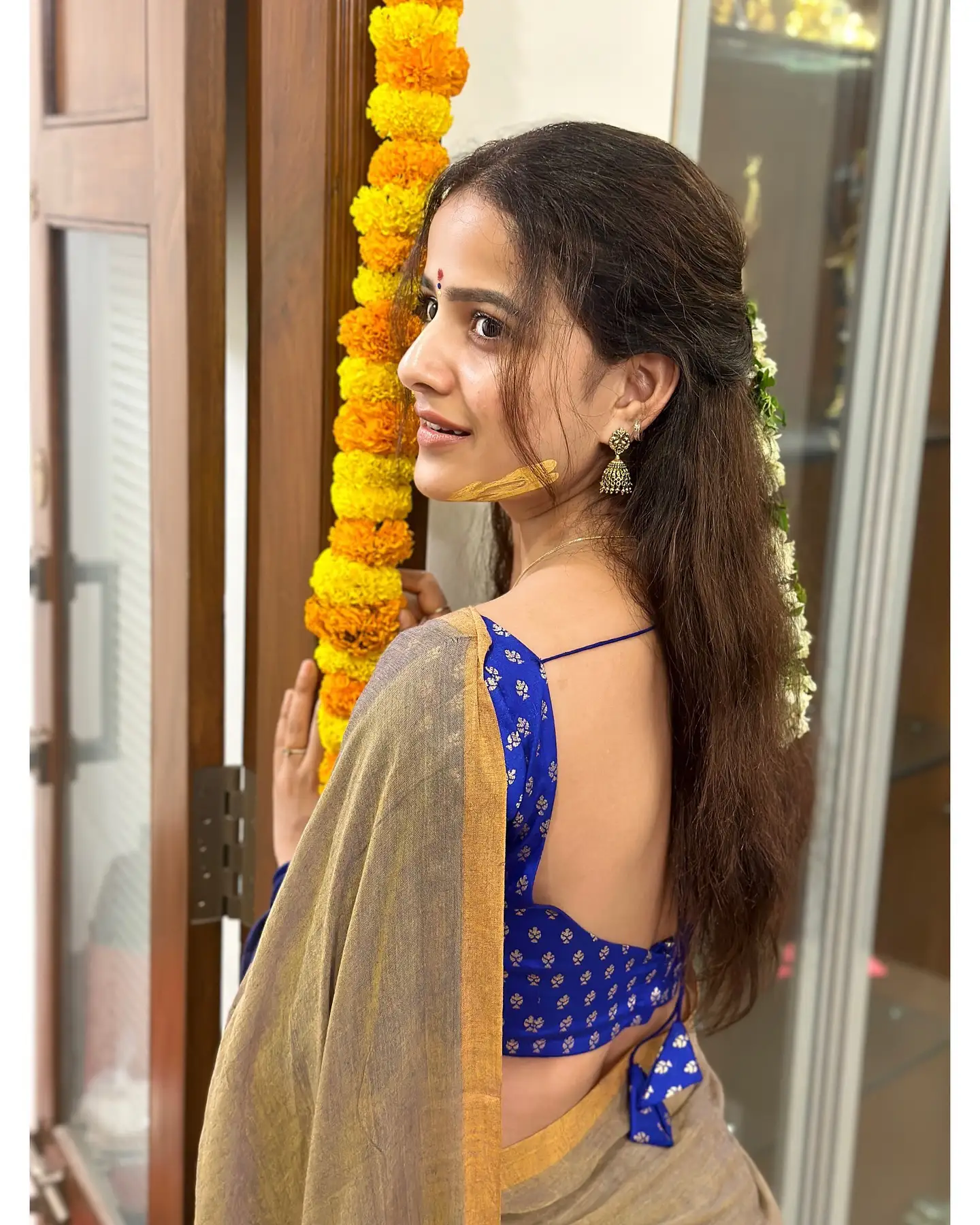 Vaishnavi Chaitanya Awesome Looks in Saree for Diwali