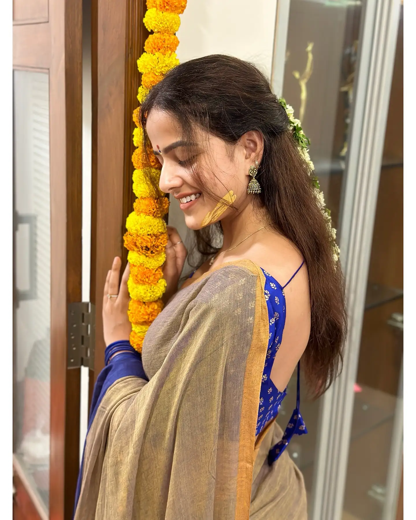 Vaishnavi Chaitanya Awesome Looks in Saree for Diwali