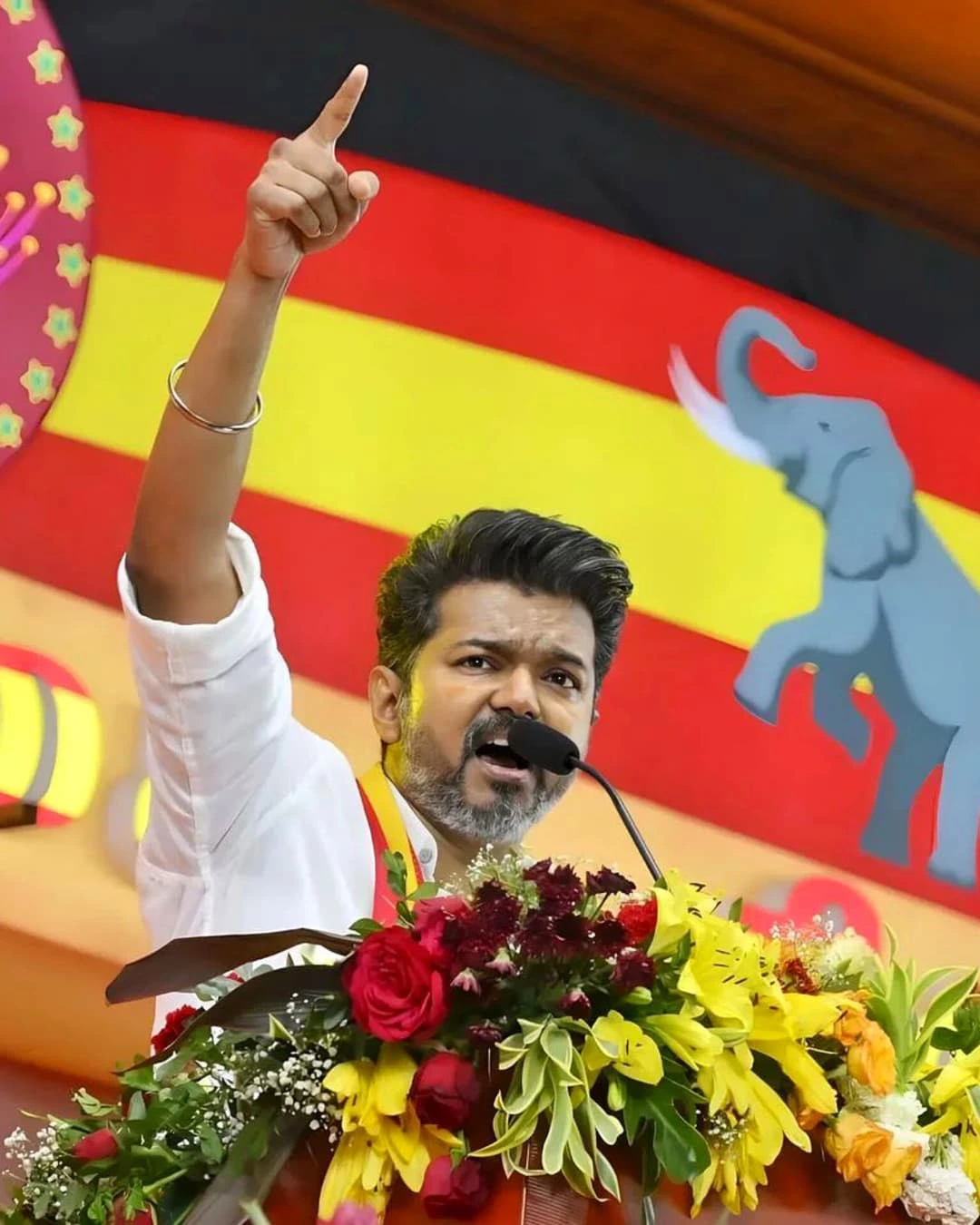 Tamil Star Vijay Photos from Tamilaga Vettri Kazhagam Party First Public Meeting