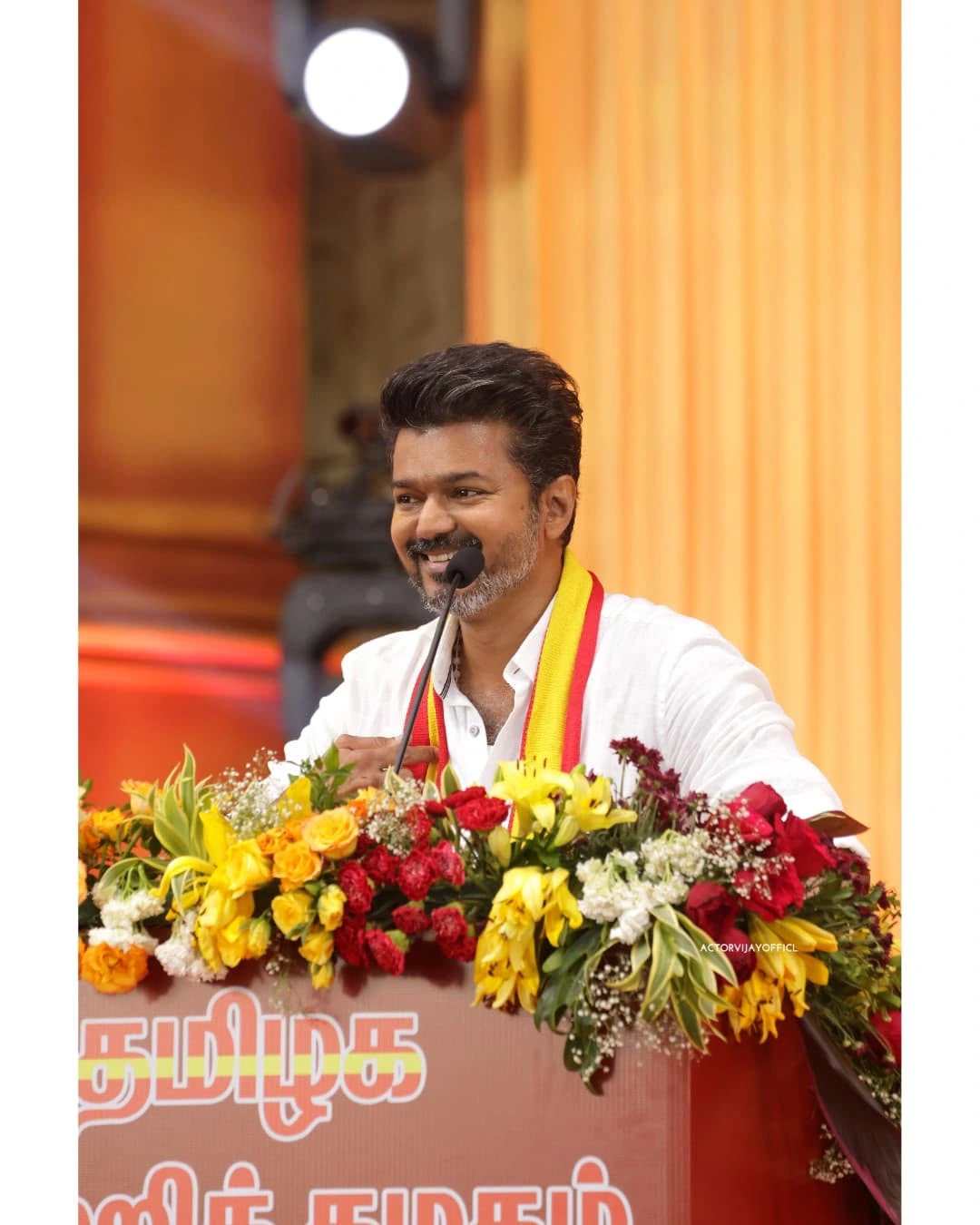Tamil Star Vijay Photos from Tamilaga Vettri Kazhagam Party First Public Meeting