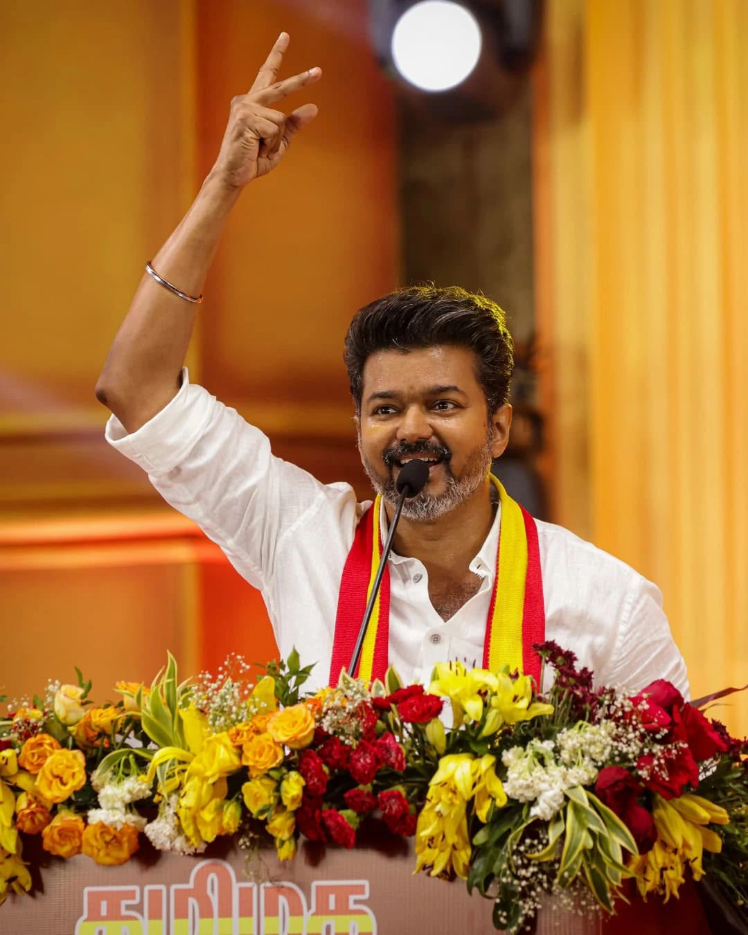 Tamil Star Vijay Photos from Tamilaga Vettri Kazhagam Party First Public Meeting