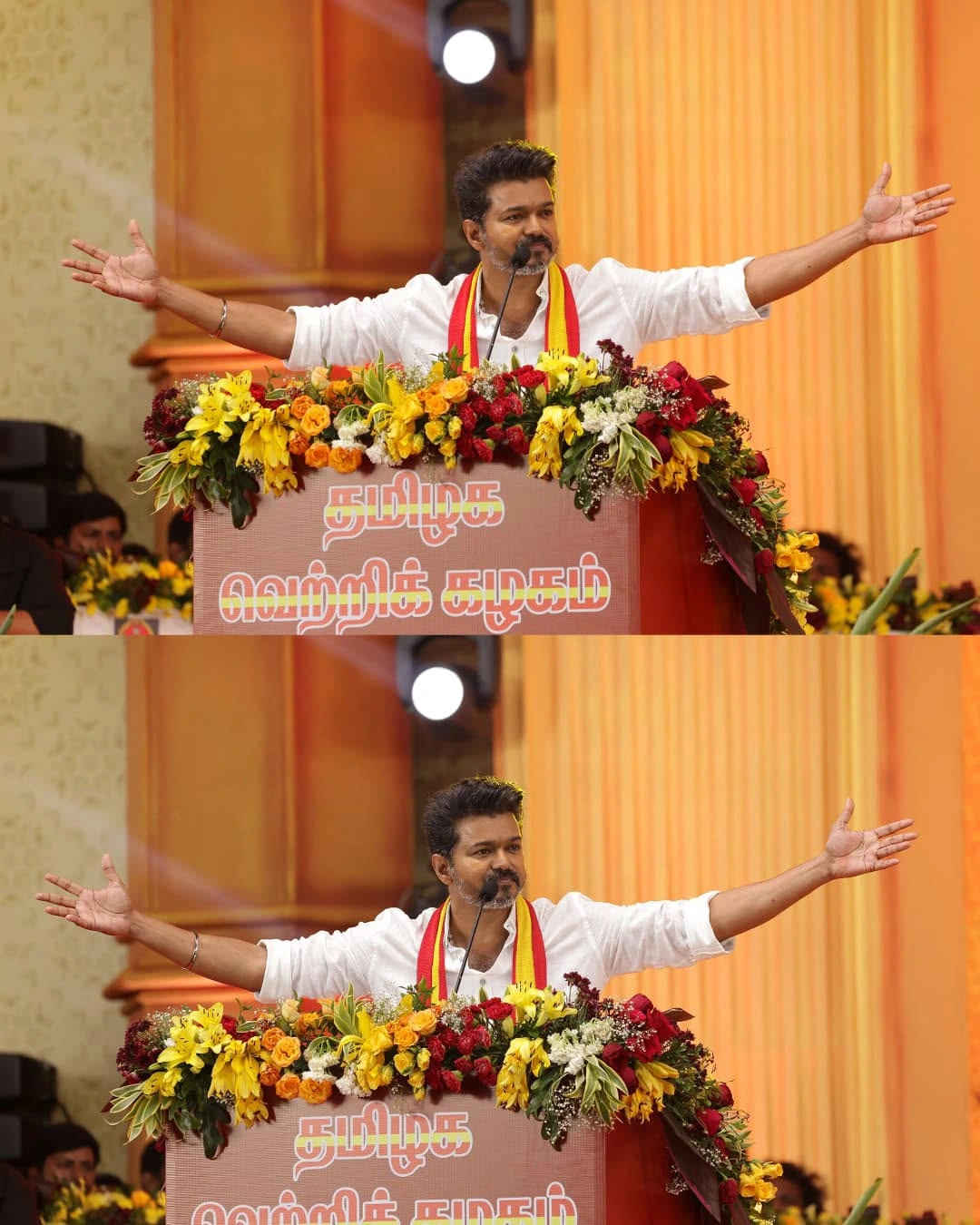 Tamil Star Vijay Photos from Tamilaga Vettri Kazhagam Party First Public Meeting
