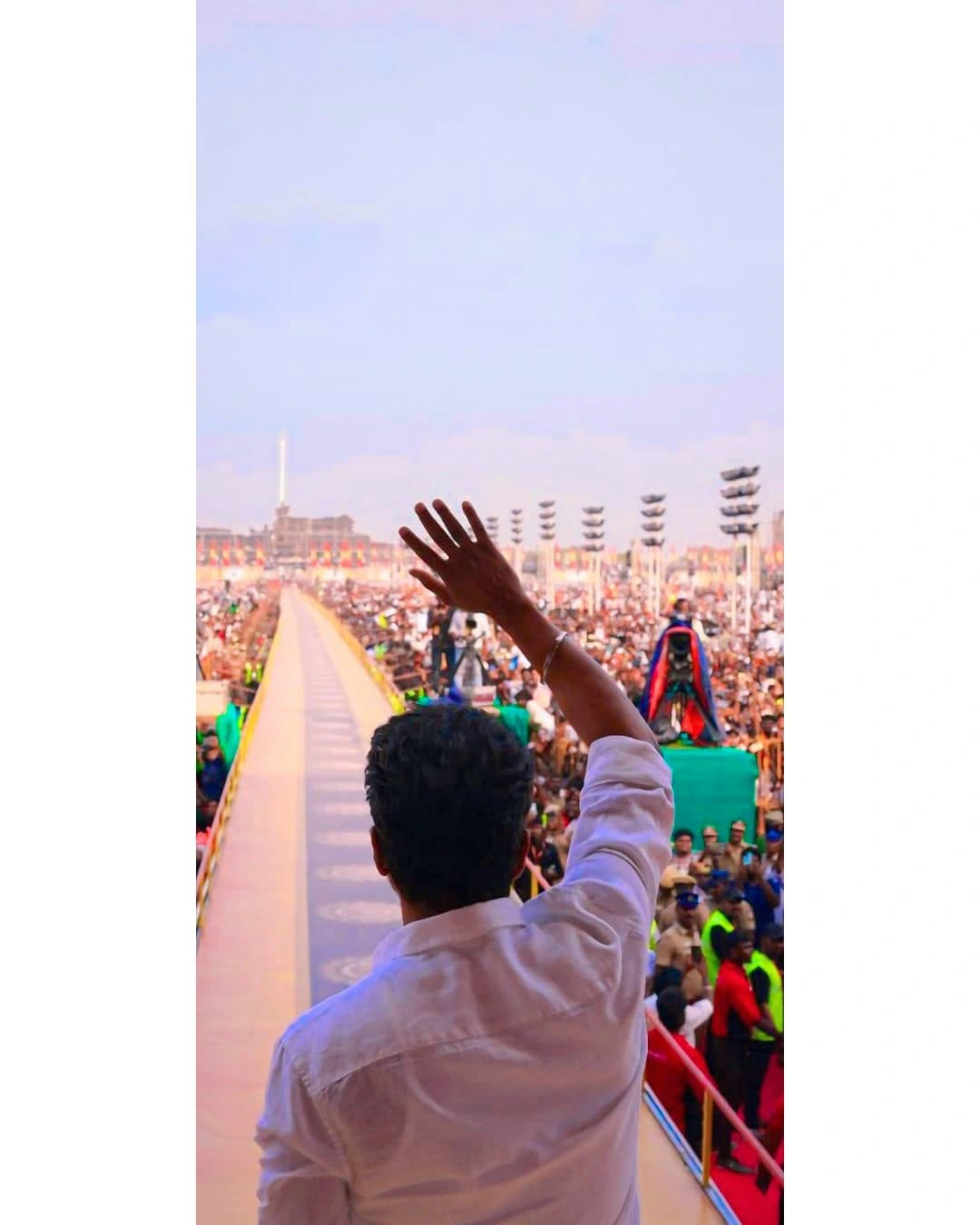 Tamil Star Vijay Photos from Tamilaga Vettri Kazhagam Party First Public Meeting