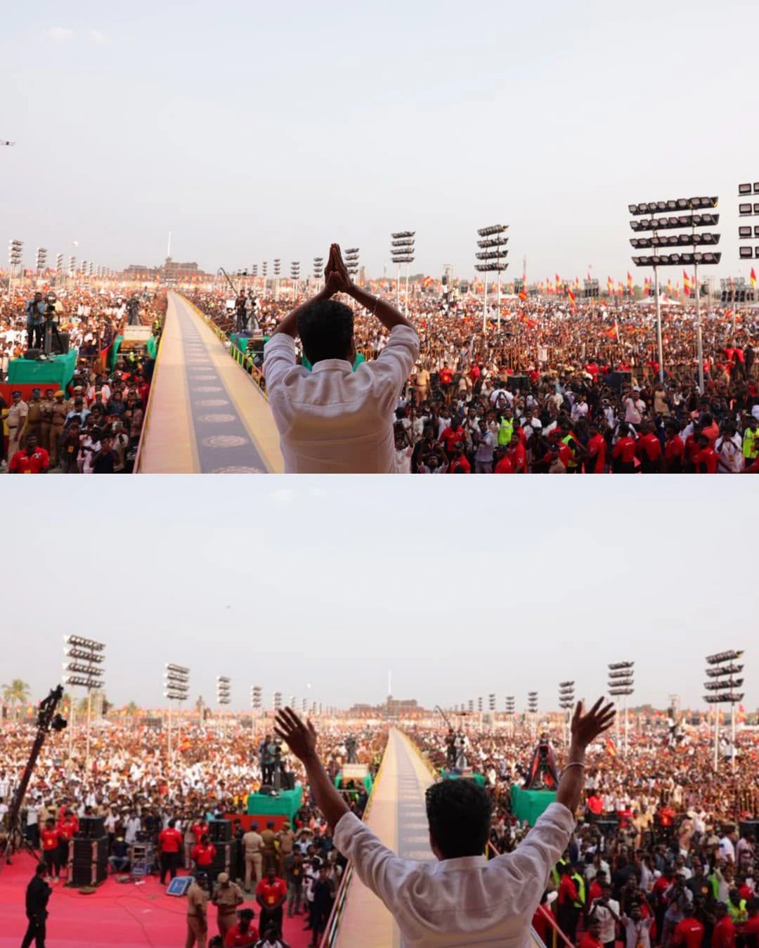 Tamil Star Vijay Photos from Tamilaga Vettri Kazhagam Party First Public Meeting