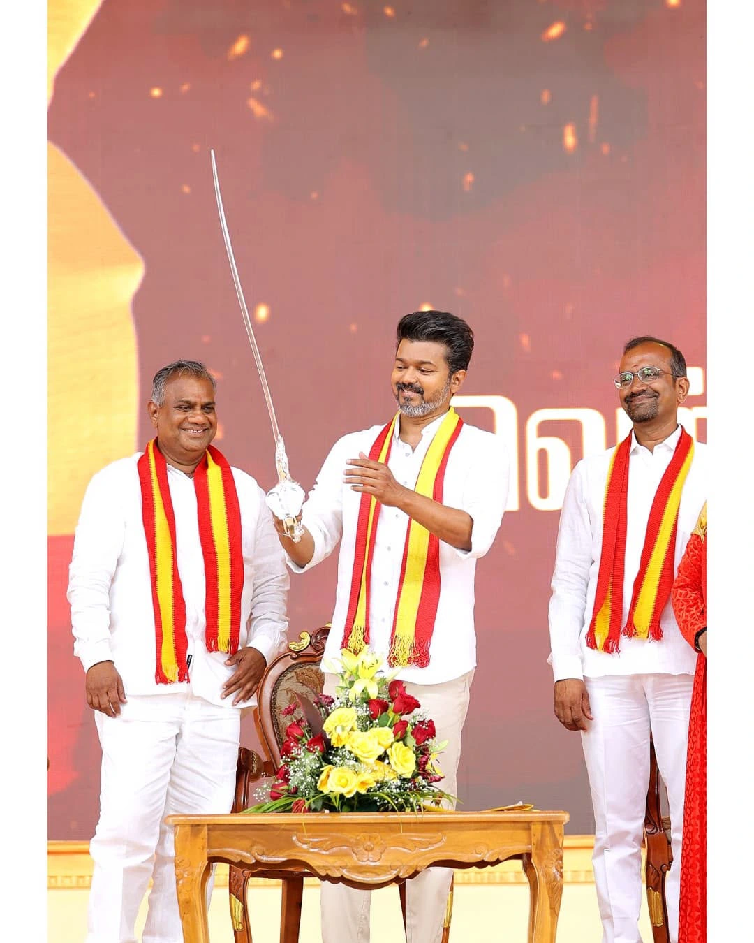 Tamil Star Vijay Photos from Tamilaga Vettri Kazhagam Party First Public Meeting