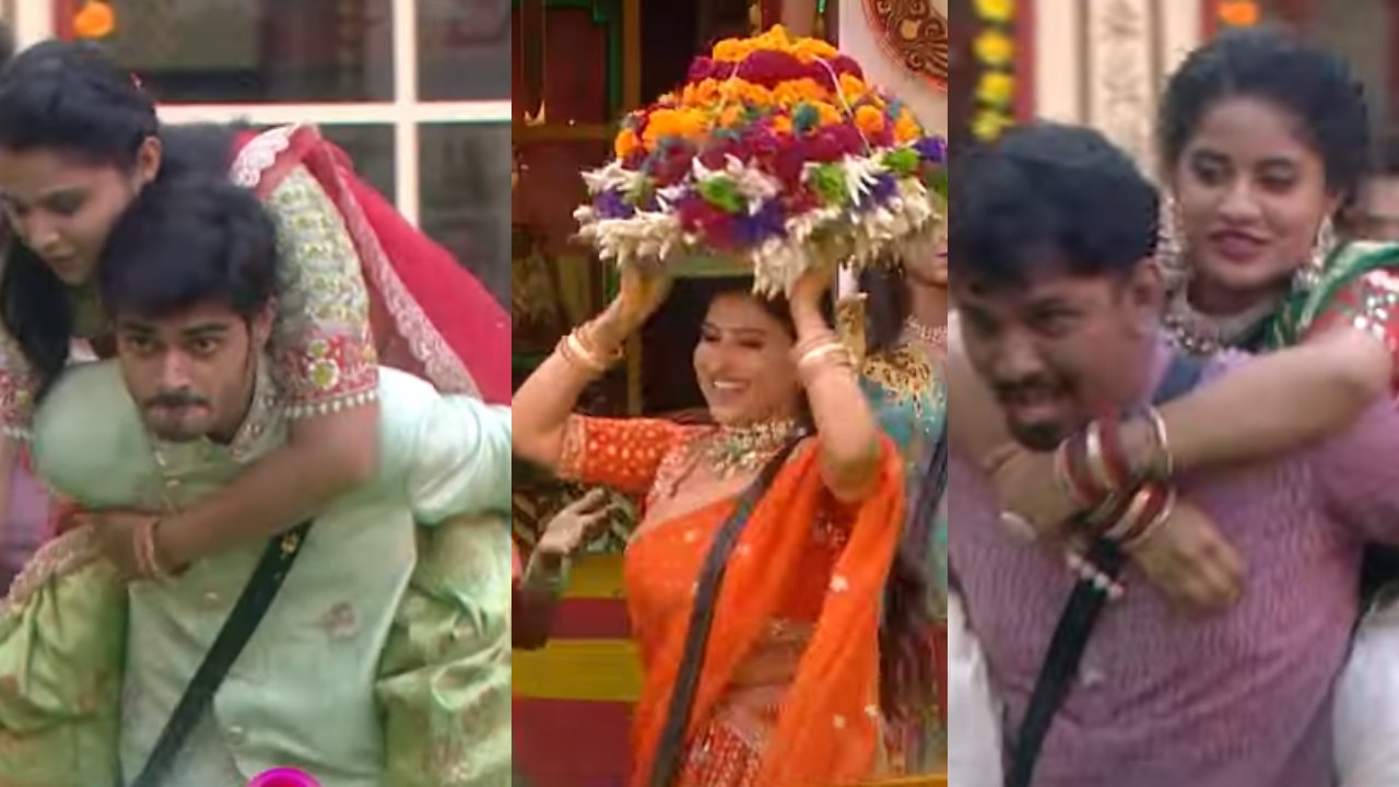 Bigg Boss 8 : బిగ్బాస్లో బతుకమ్మ.. అమ్మాయిలను ఎత్తుకున్న అబ్బాయిలు.. సెలబ్రిటీలు, డ్యాన్సులతో ఆదివారం ప్రోమో.. Bigg Boss 8 : బిగ్బాస్లో బతుకమ్మ.. అమ్మాయిలను ఎత్తుకున్న అబ్బాయిలు.. సెలబ్రిటీలు, డ్యాన్సులతో ఆదివారం ప్రోమో..