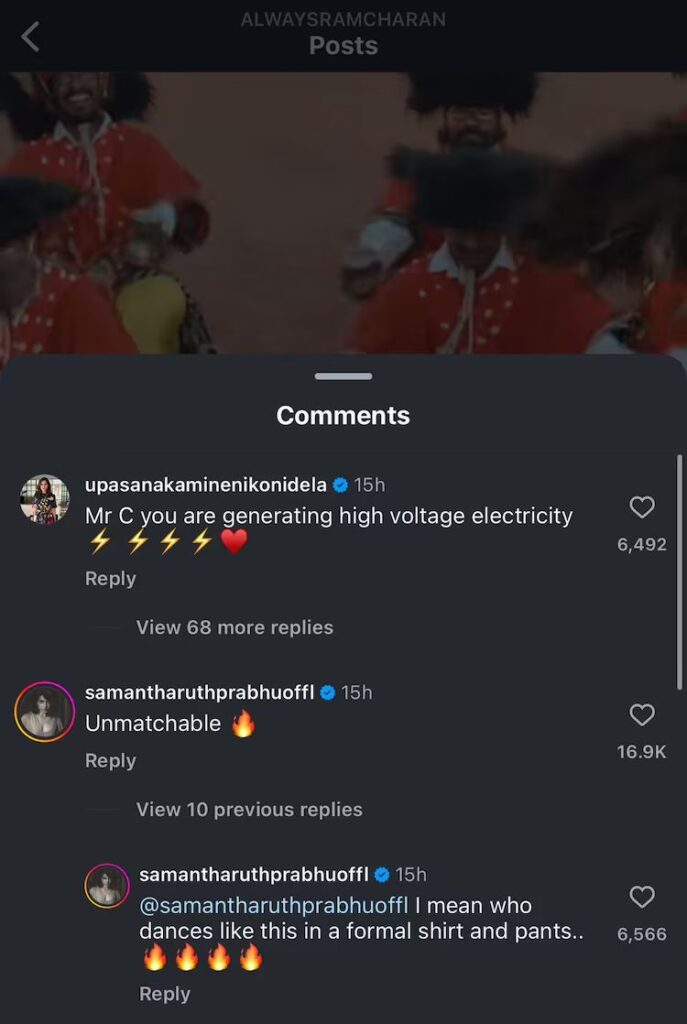 Samantha Interesting Comments on Ram Charan Dance in Game Changer Song 