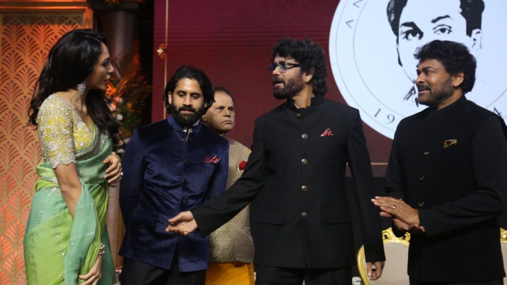 Nagarjuna Introduced Sobhita Dhulipala to Megastar Chiranjeevi Photos goes Viral 