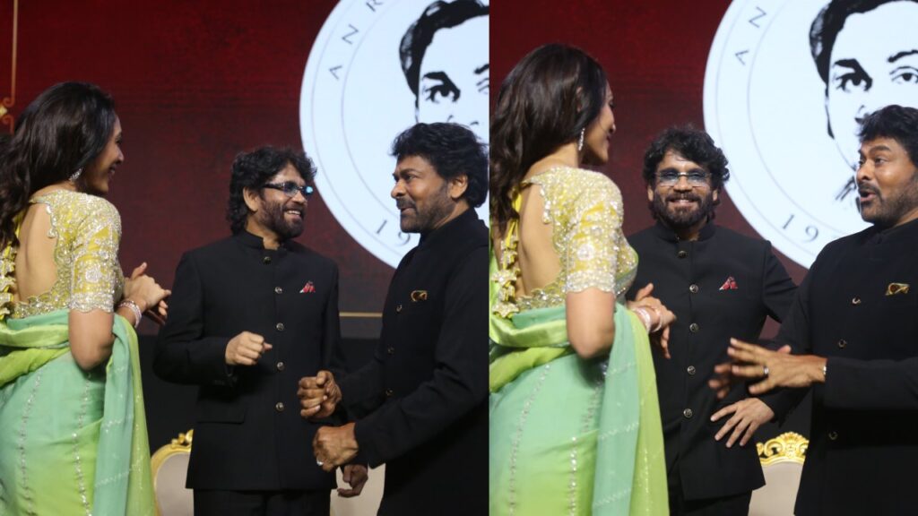 Nagarjuna Introduced Sobhita Dhulipala to Megastar Chiranjeevi Photos goes Viral 