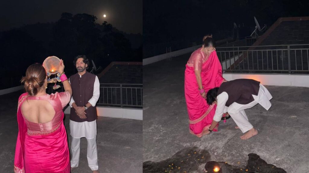 Bollywood Star Vikrant Massey karva chauth with Wife pics goes viral